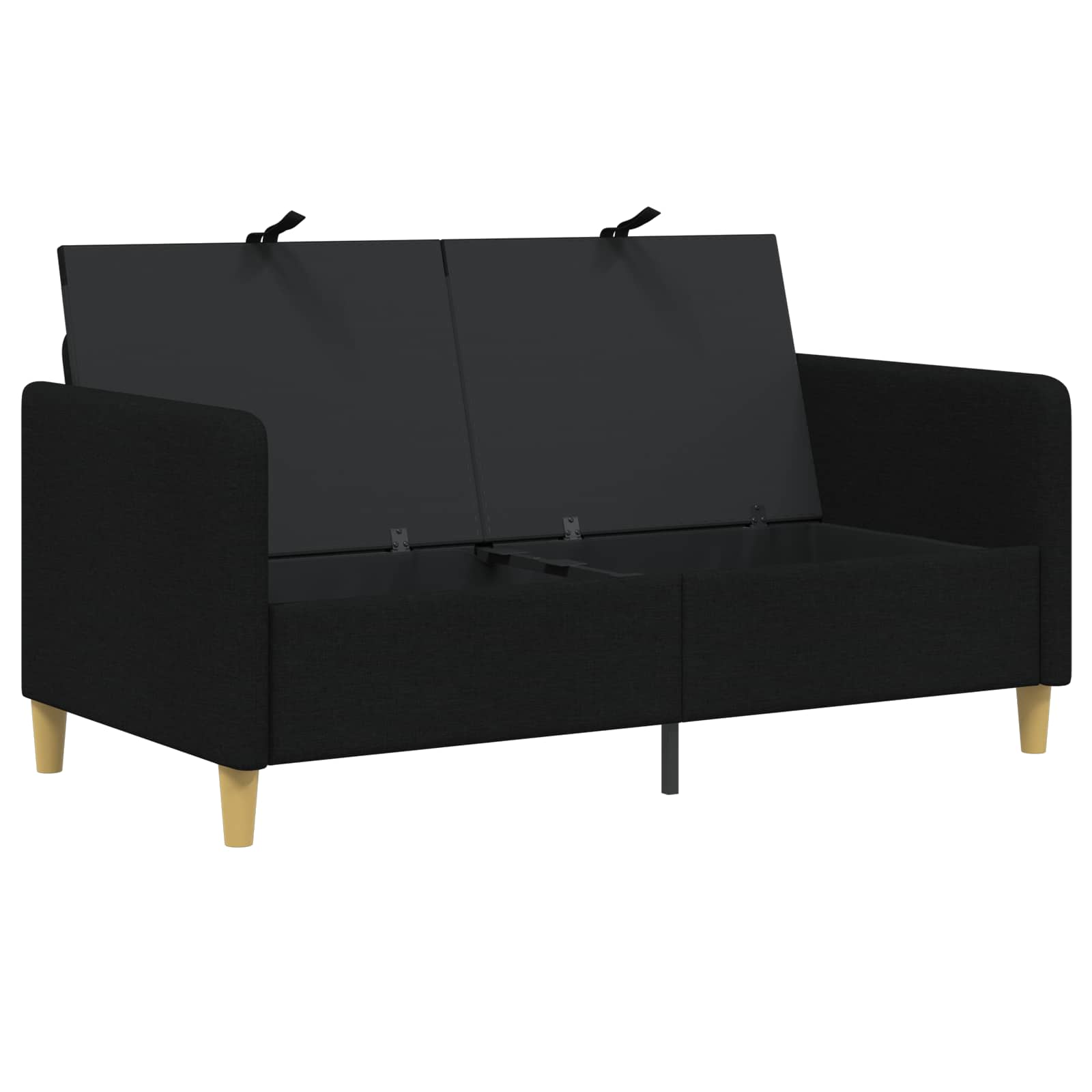 Sofa avec rangement Noir 152 x 78 x 87 cm Polyester