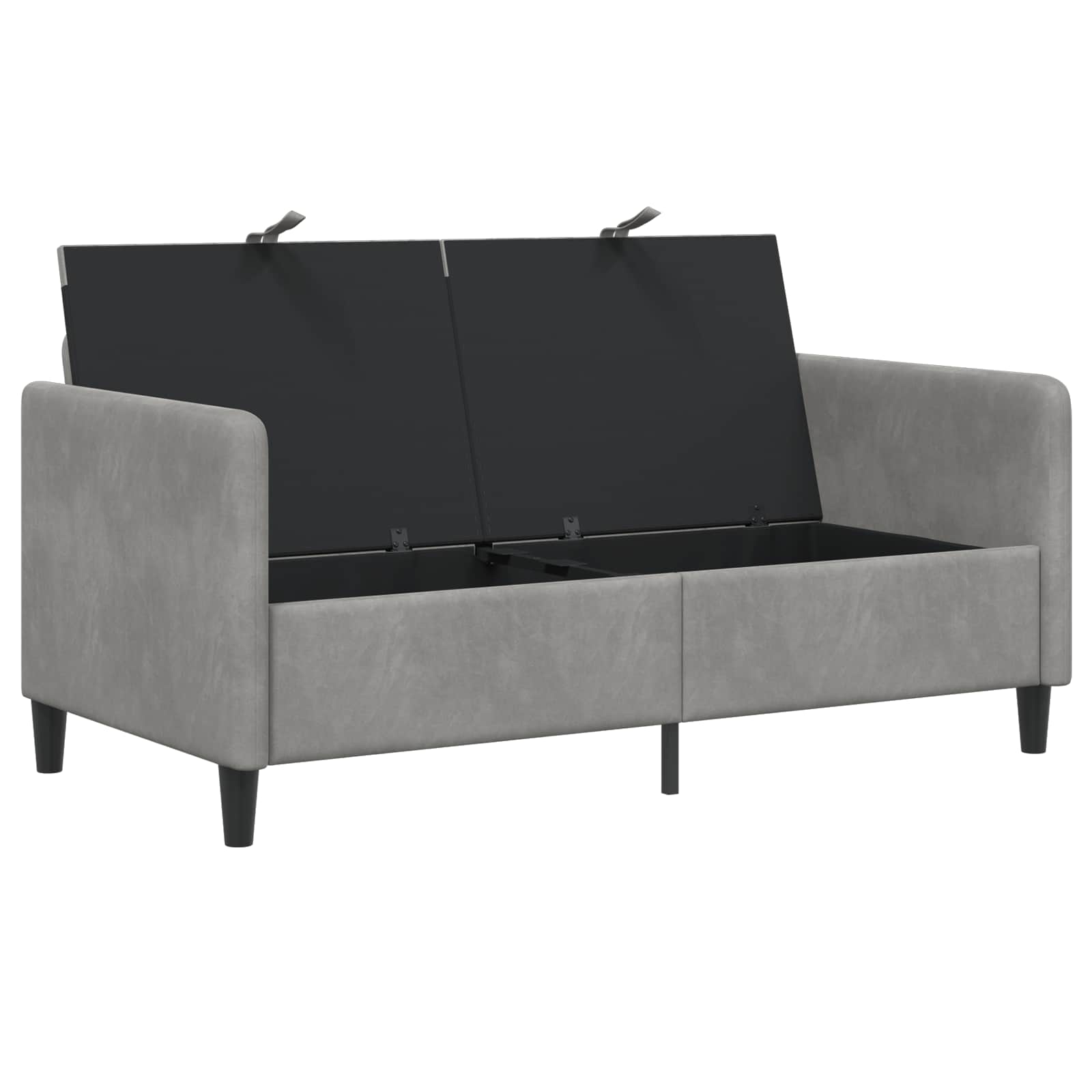 Sofa avec rangement Gris clair 152 x 78 x 87 cm Polyester - XIOS