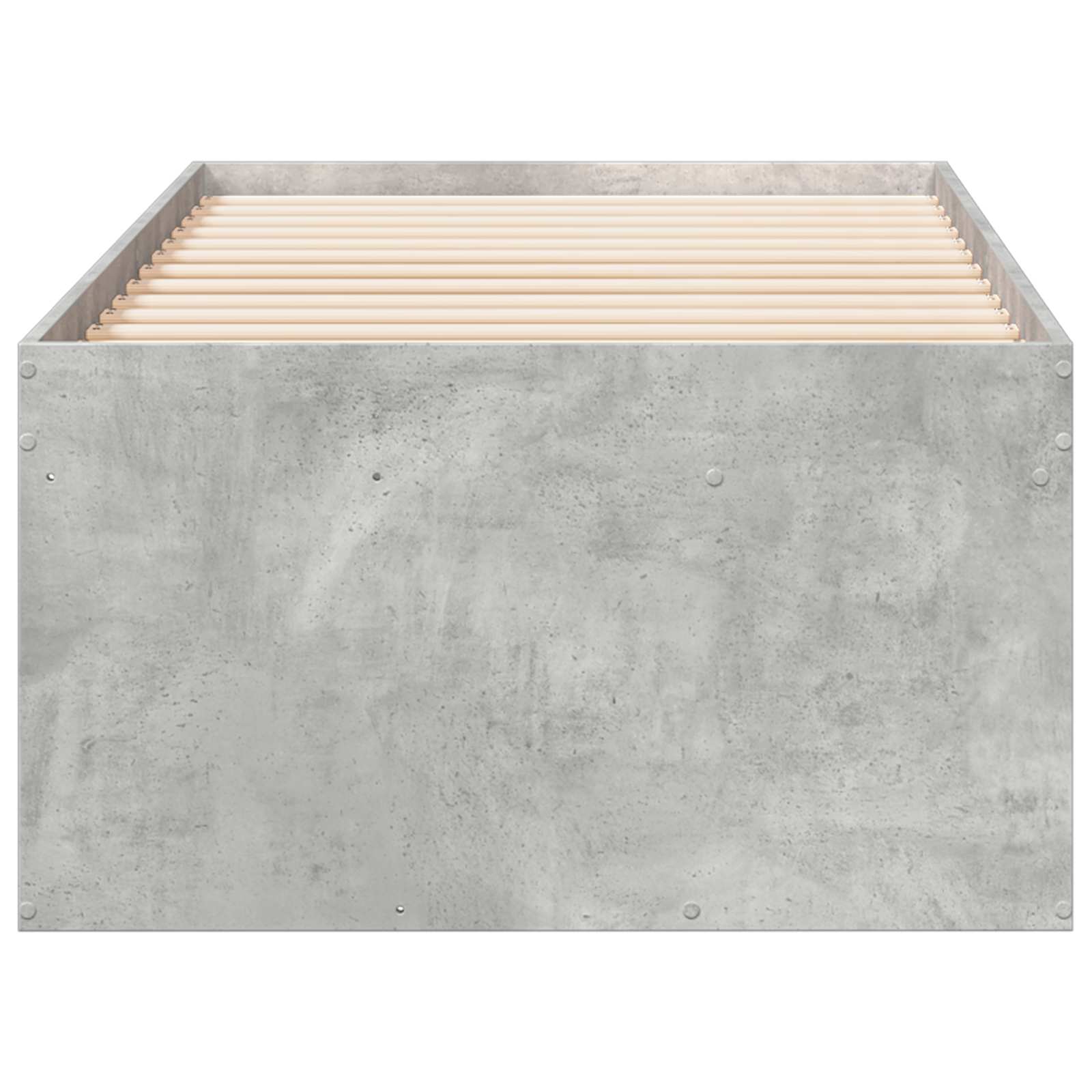 Cadre de lit avec rangement avec tiroir Gris béton 80 x 200 cm - XIOS