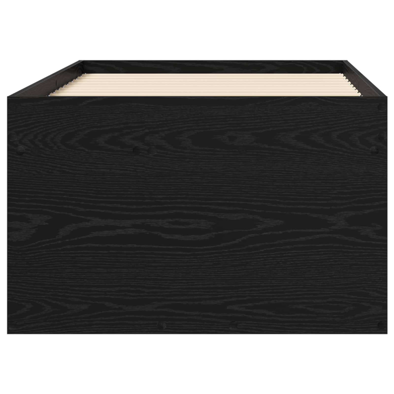 Cadre de lit avec rangement avec tiroir Chêne noir 80 x 200 cm