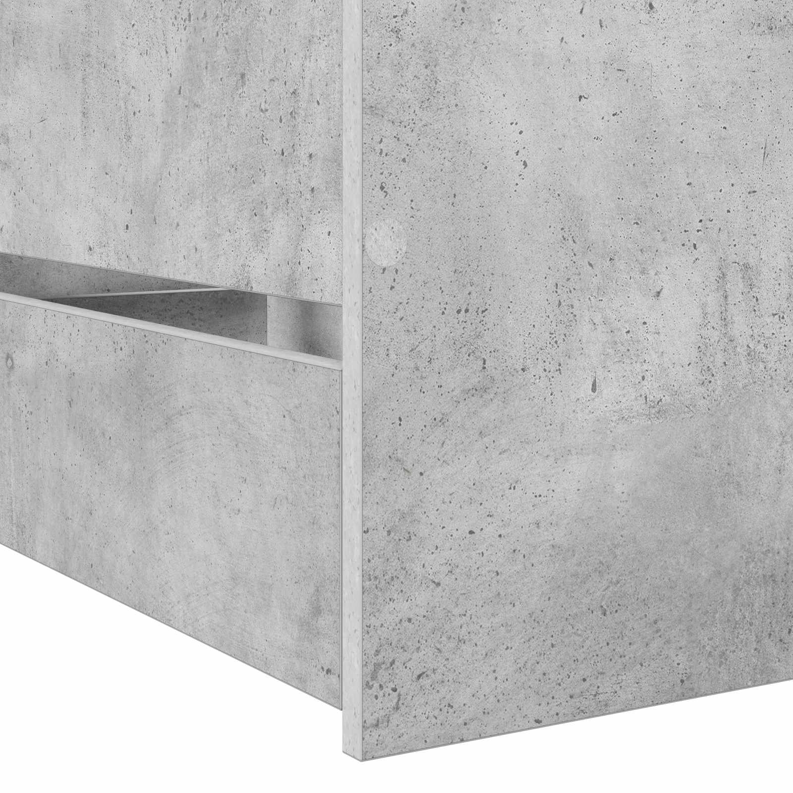 Cadre de lit avec rangement Gris béton 80 x 200 cm
