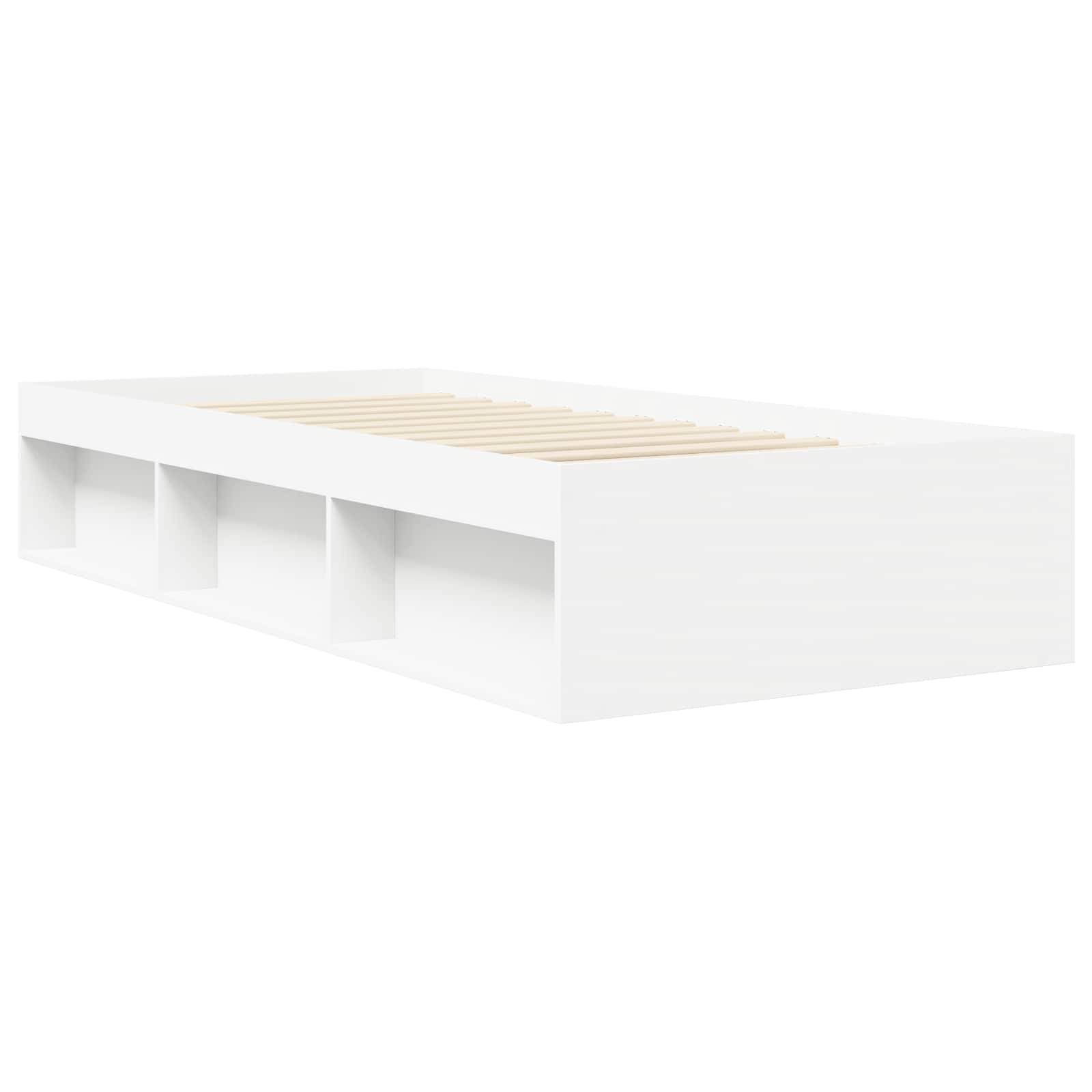 Cadre de lit avec rangement Blanc 80 x 200 cm Bois d'ingénierie
