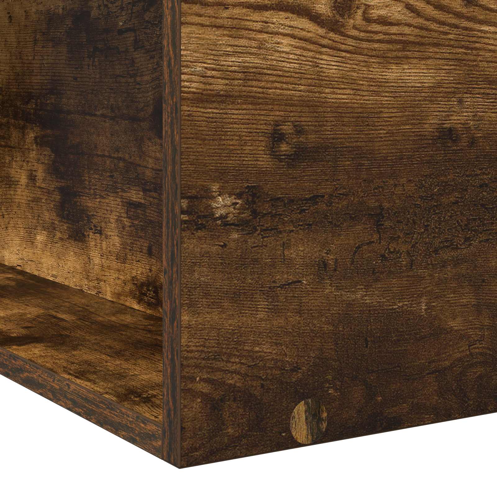 Cadre de lit avec rangement avec étagère Chêne fumé 80 x 200 cm
