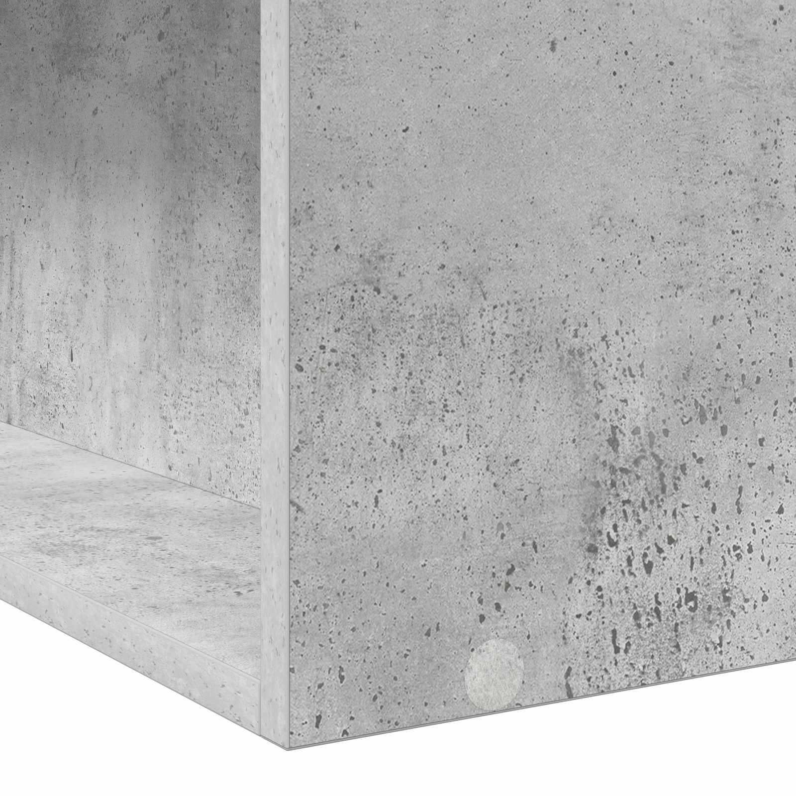 Cadre de lit avec rangement avec étagère Gris béton 80 x 200 cm