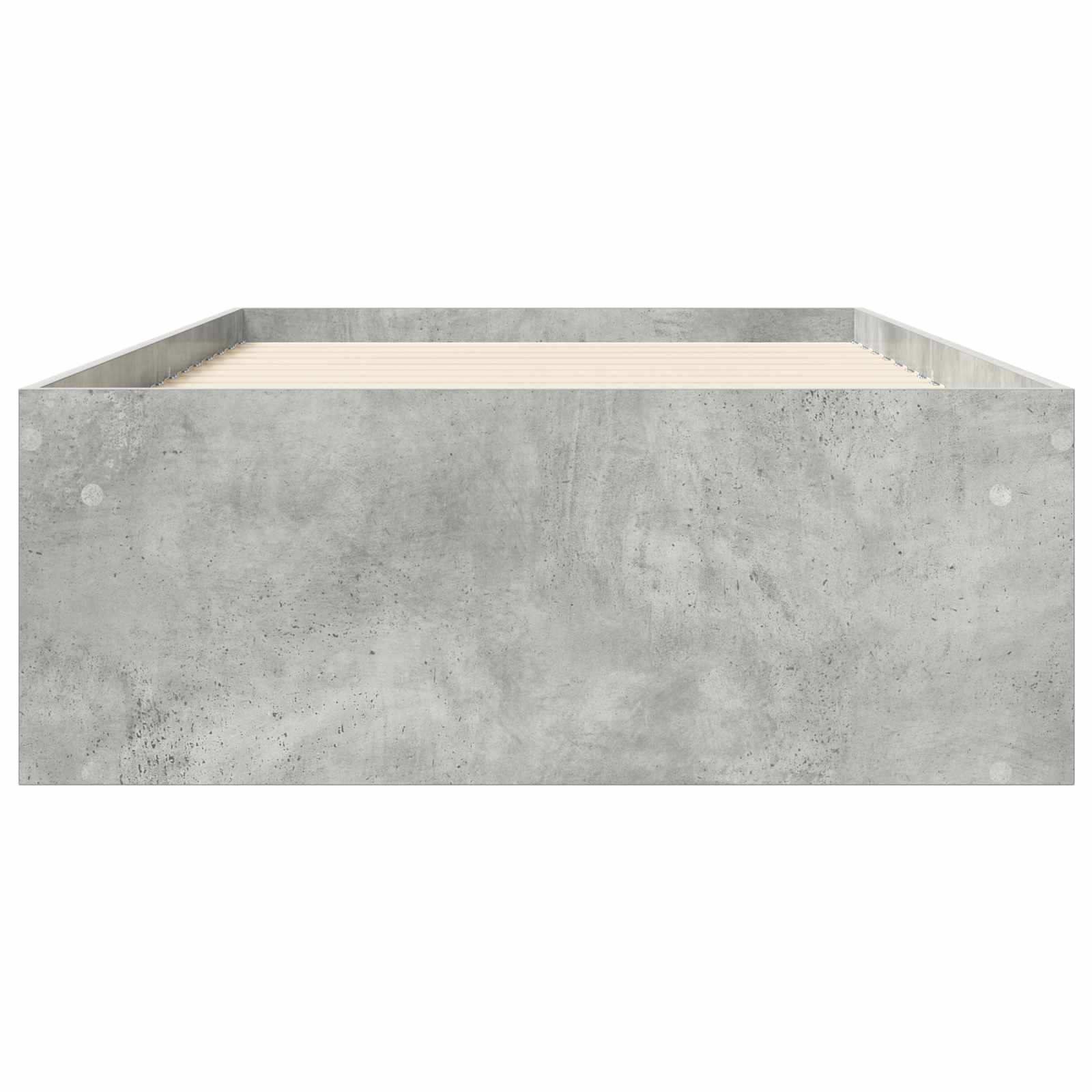 Cadre de lit avec rangement avec étagère Gris béton 80 x 200 cm