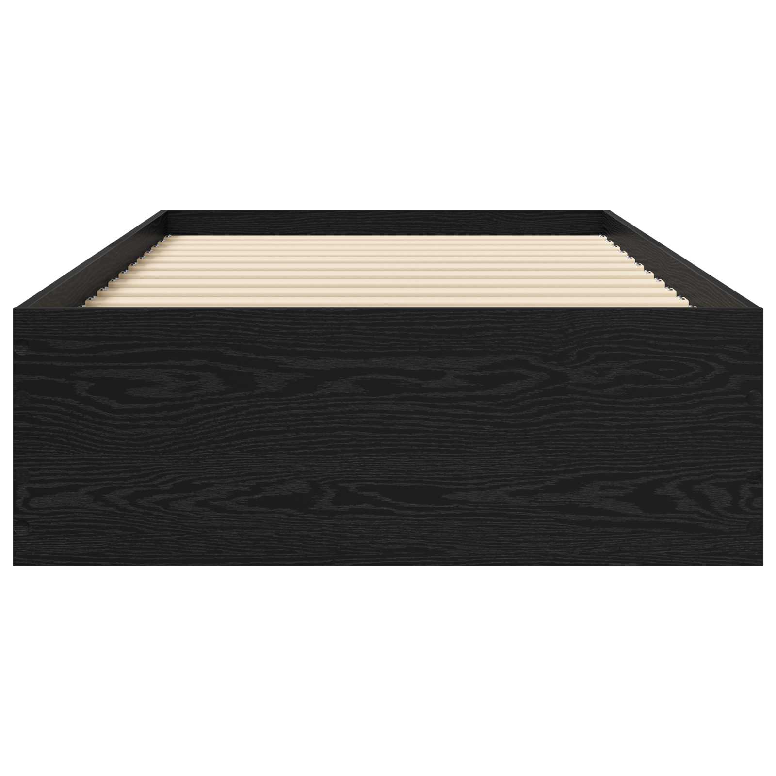 Cadre de lit avec tiroir Chêne noir Bois d'ingénierie