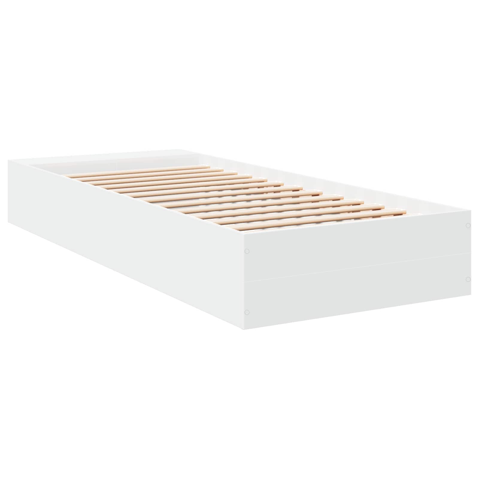 Cadre de lit avec rangement Blanc 80 x 200 cm Bois d'ingénierie