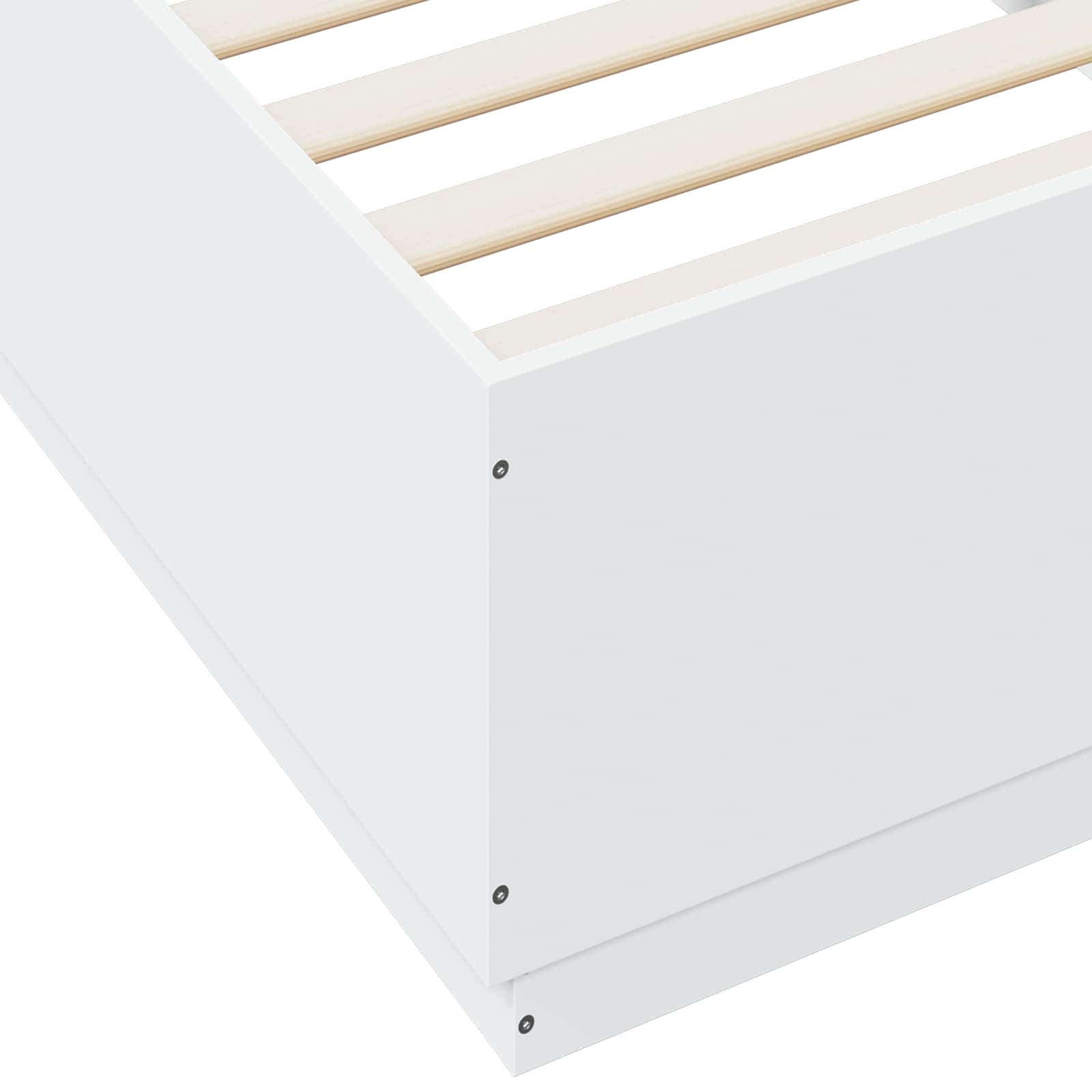 Cadre de lit avec LED Blanc 80 x 200 cm Bois d'ingénierie