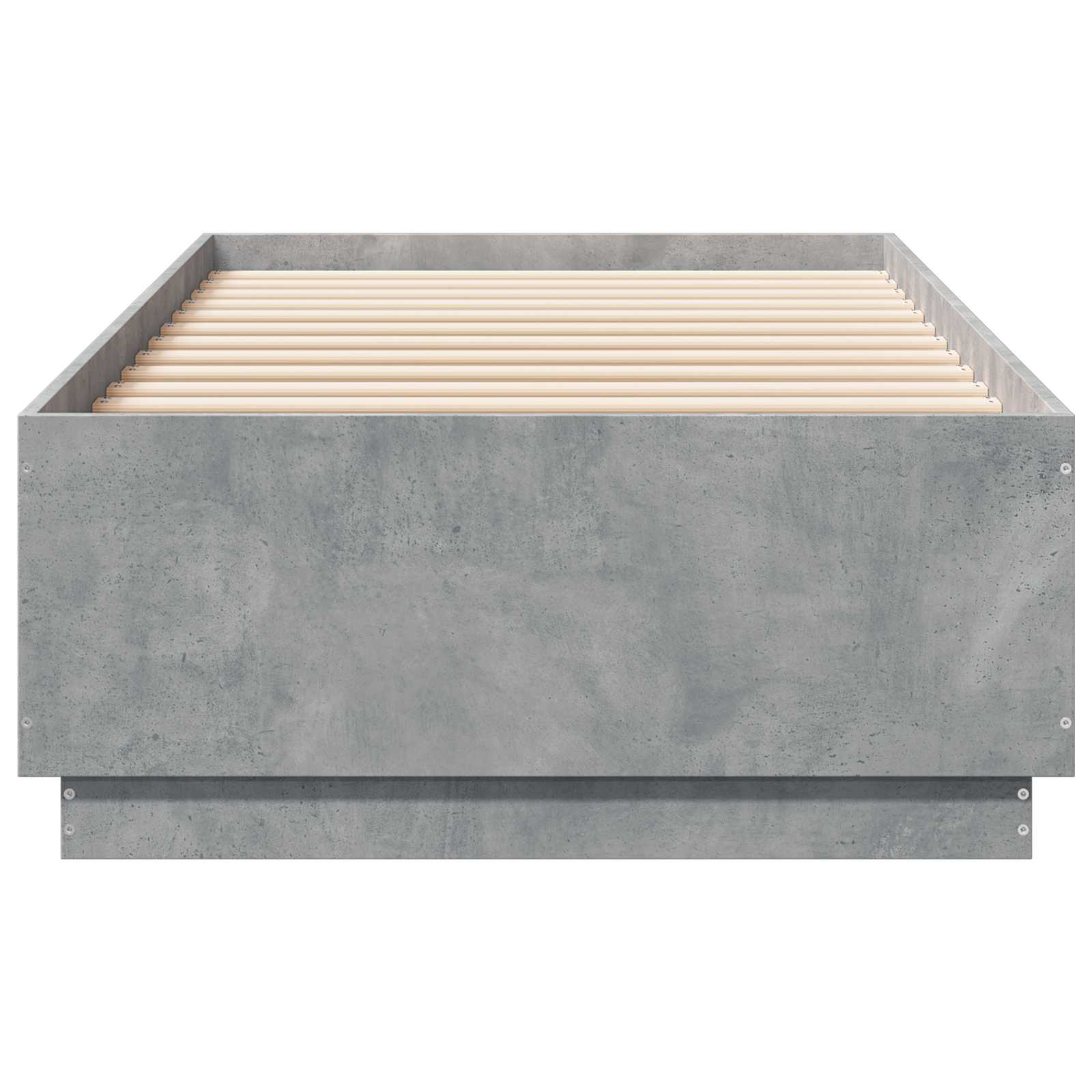Cadre de lit avec LED Gris béton 80 x 200 cm Bois d'ingénierie