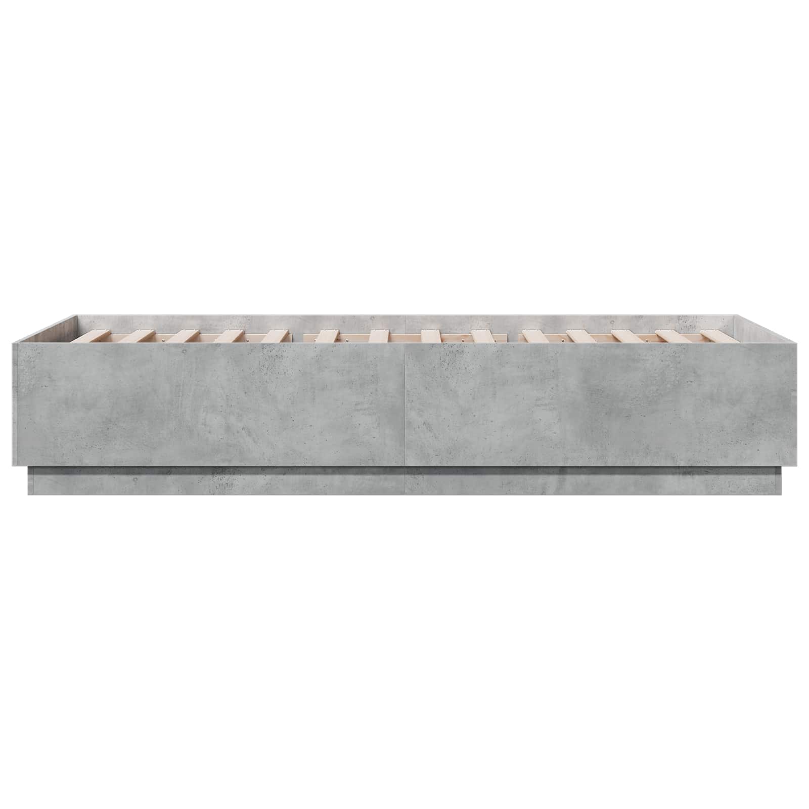 Cadre de lit avec LED Gris béton 80 x 200 cm Bois d'ingénierie