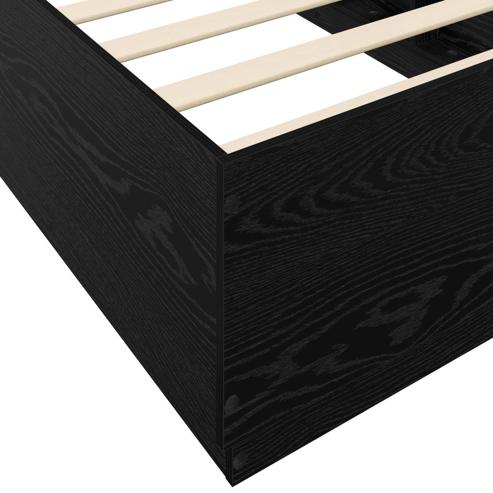 Cadre de lit avec LED Chêne noir 80 x 200 cm Bois d'ingénierie