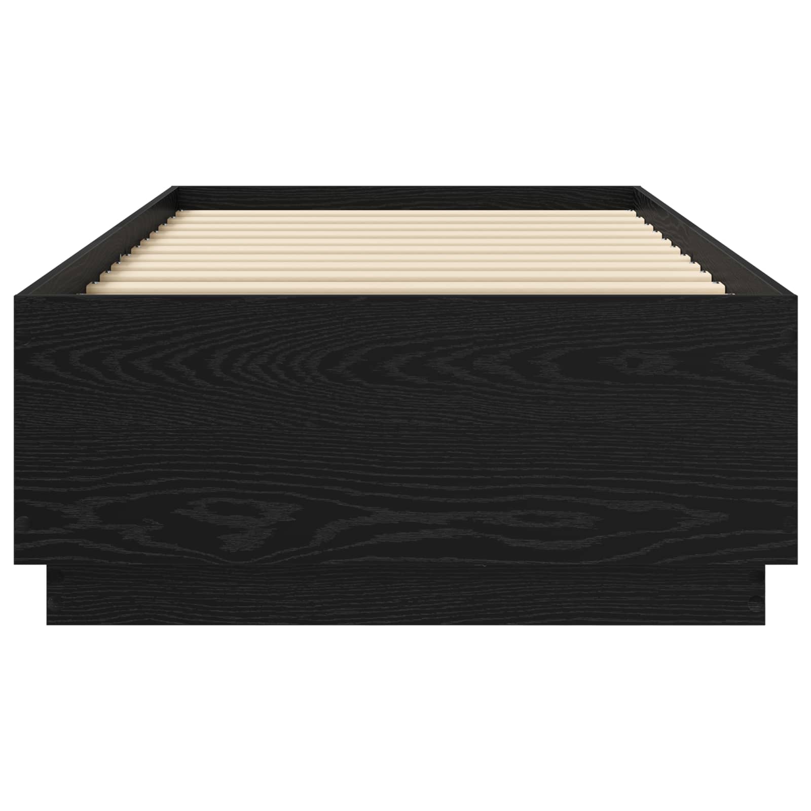 Cadre de lit avec LED Chêne noir 80 x 200 cm Bois d'ingénierie