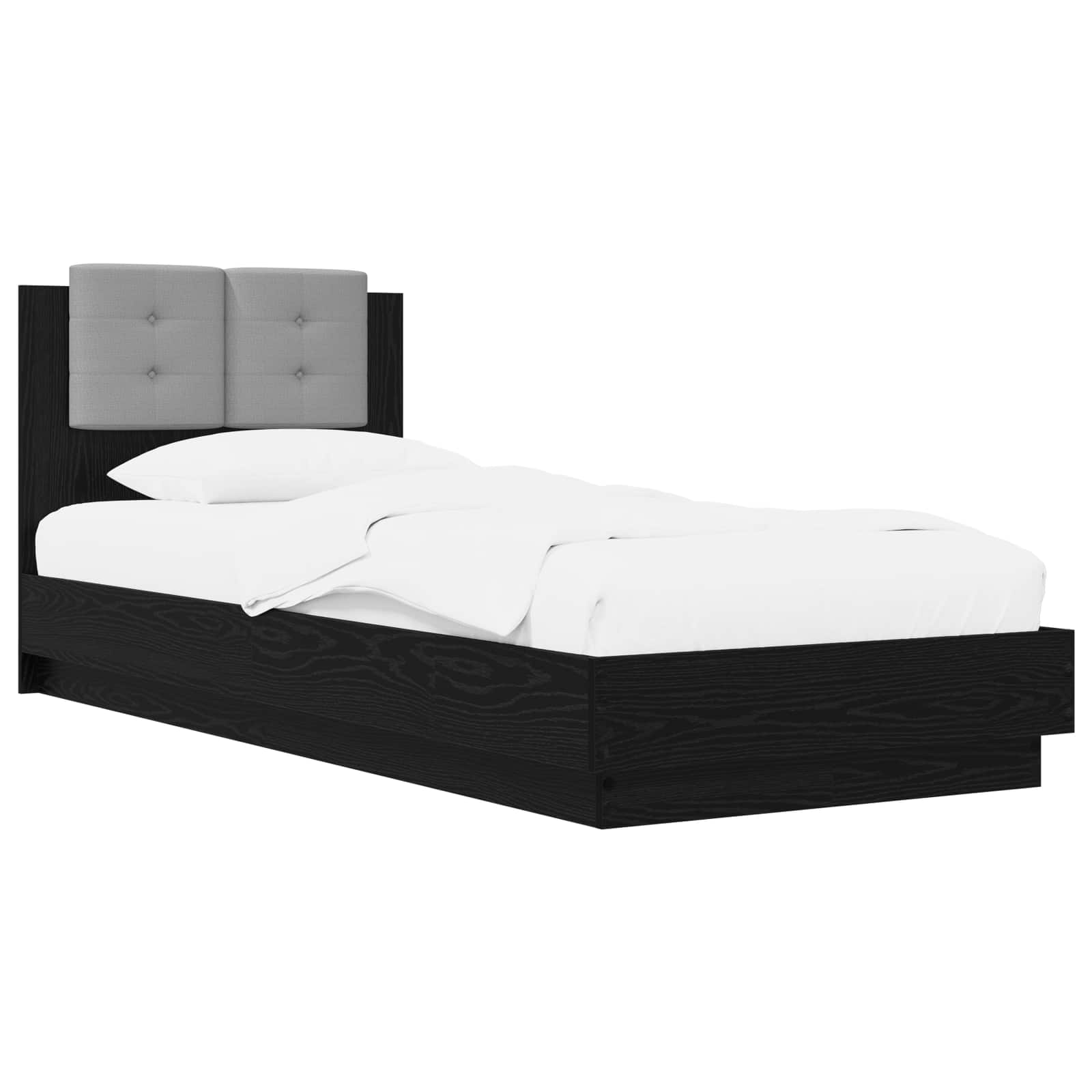 Cadre de lit avec tête de lit Chêne noir 80 x 200 cm - XIOS