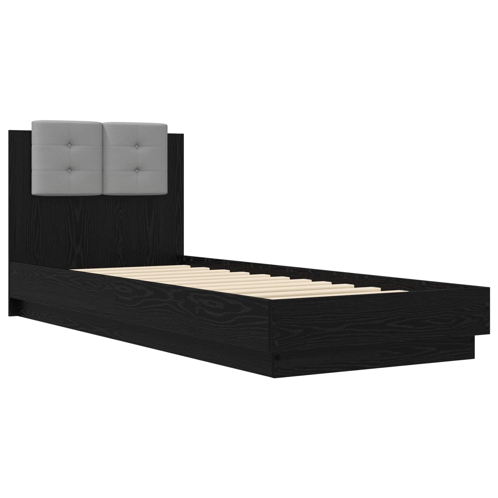 Cadre de lit avec tête de lit Chêne noir 80 x 200 cm - XIOS