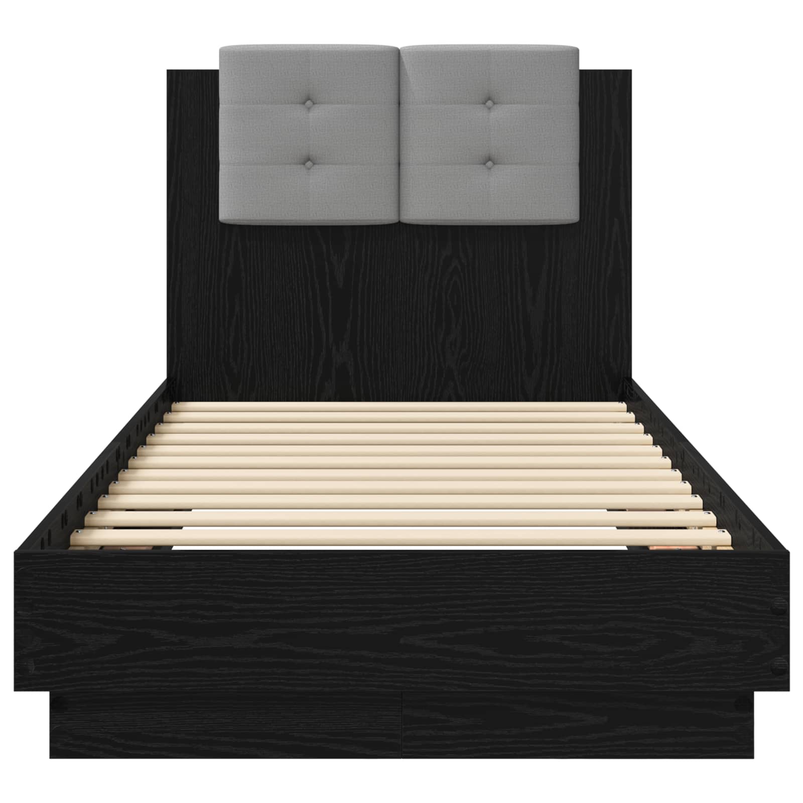 Cadre de lit avec tête de lit Chêne noir 80 x 200 cm - XIOS