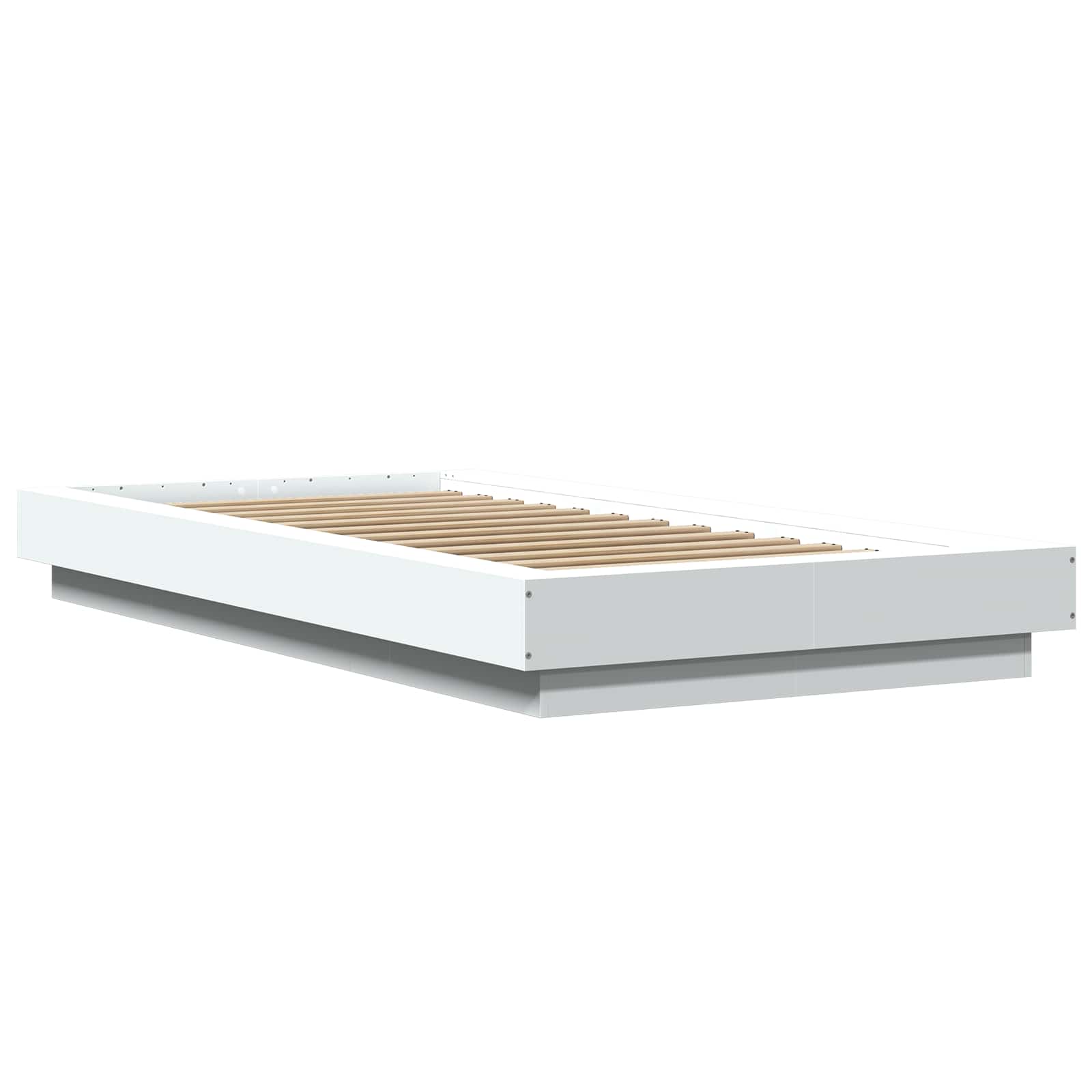 Cadre de lit avec LED Blanc 80 x 200 cm Bois d'ingénierie