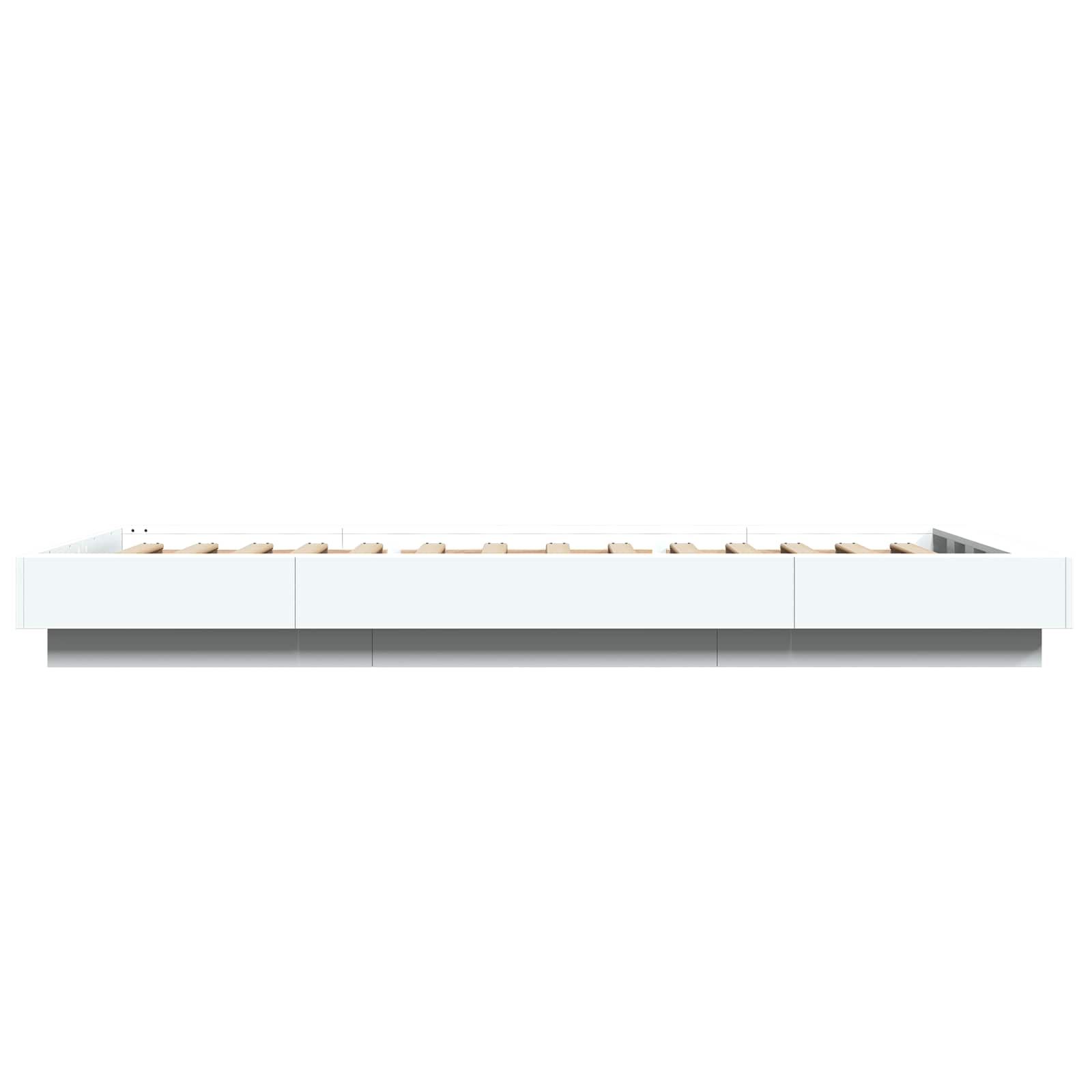 Cadre de lit avec LED Blanc 80 x 200 cm Bois d'ingénierie