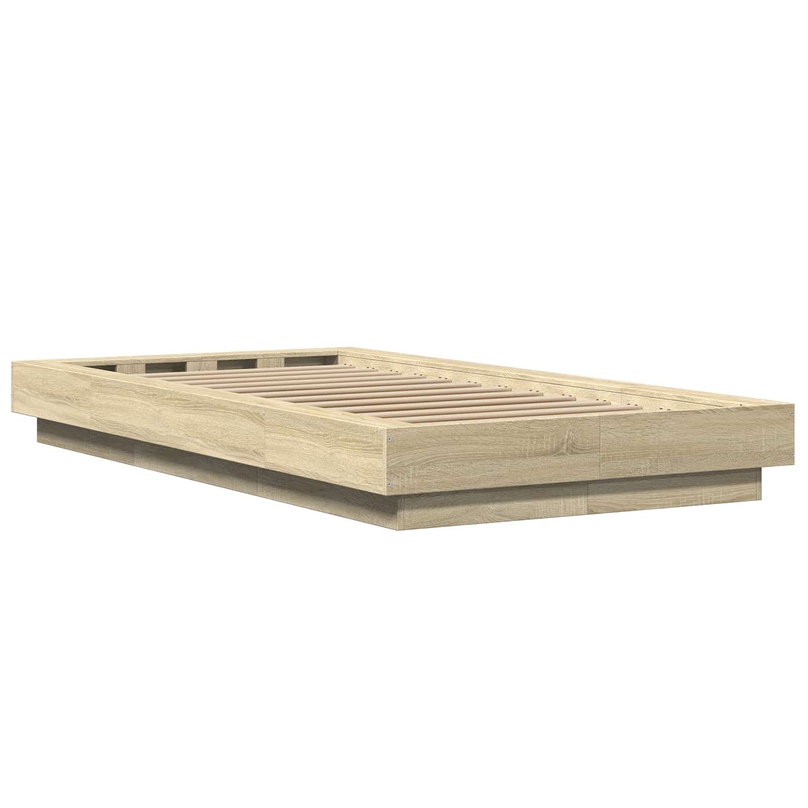 Cadre de lit avec LED avec bandes LED Chêne Sonoma 80 x 200 cm