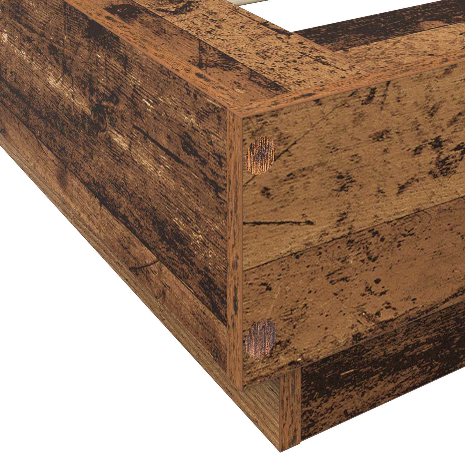 Cadre de lit avec LED Bois ancien 80 x 200 cm Bois d'ingénierie - XIOS