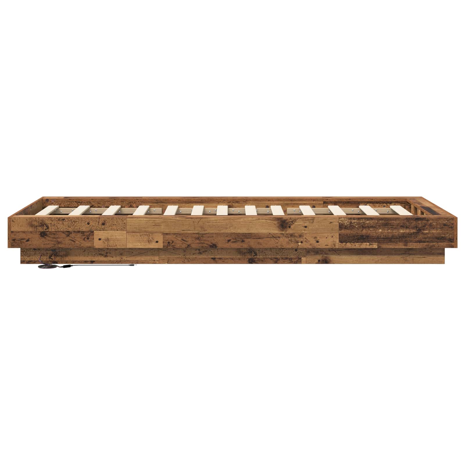 Cadre de lit avec LED Bois ancien 80 x 200 cm Bois d'ingénierie - XIOS