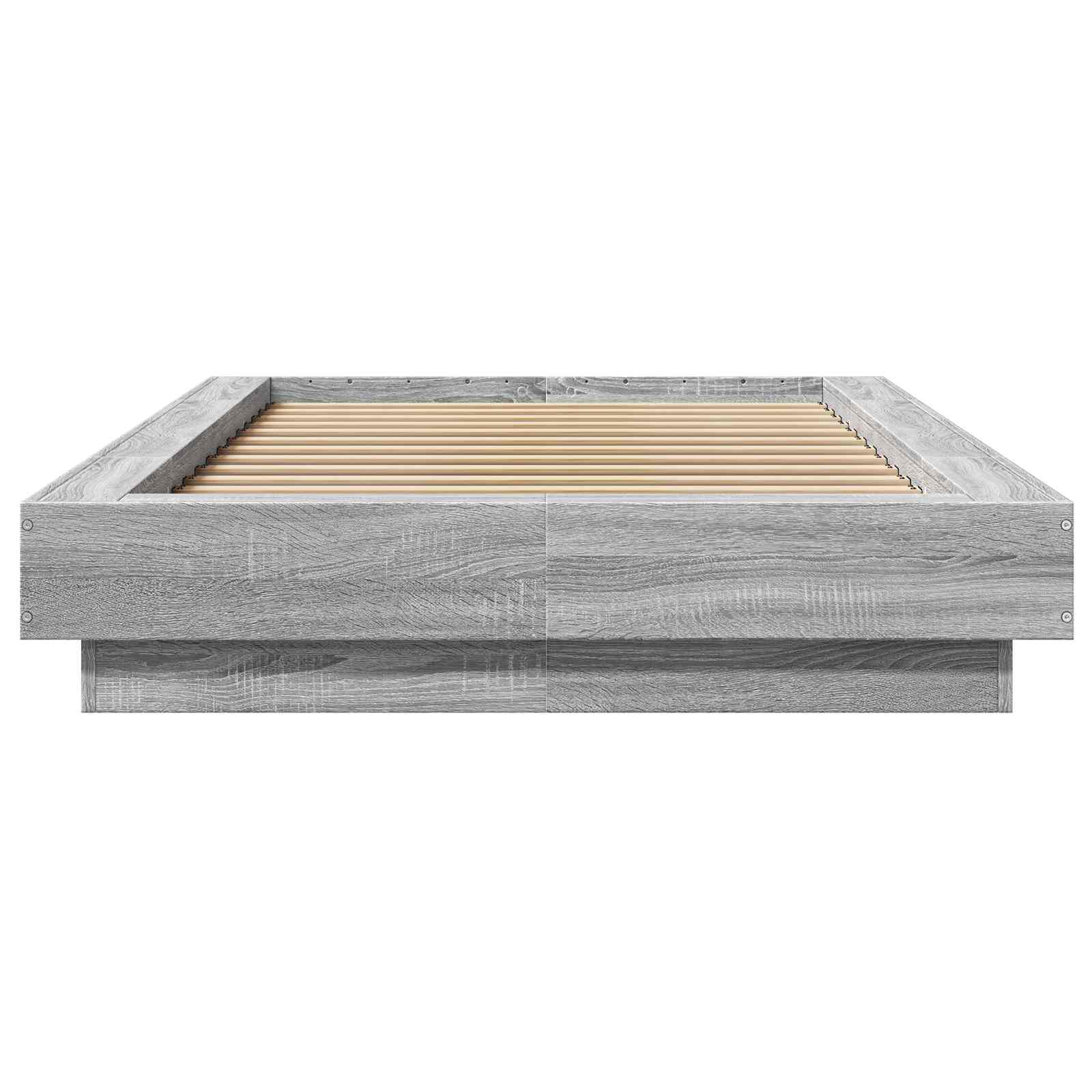 Cadre de lit avec LED Sonoma gris 80 x 200 cm Bois d'ingénierie - XIOS