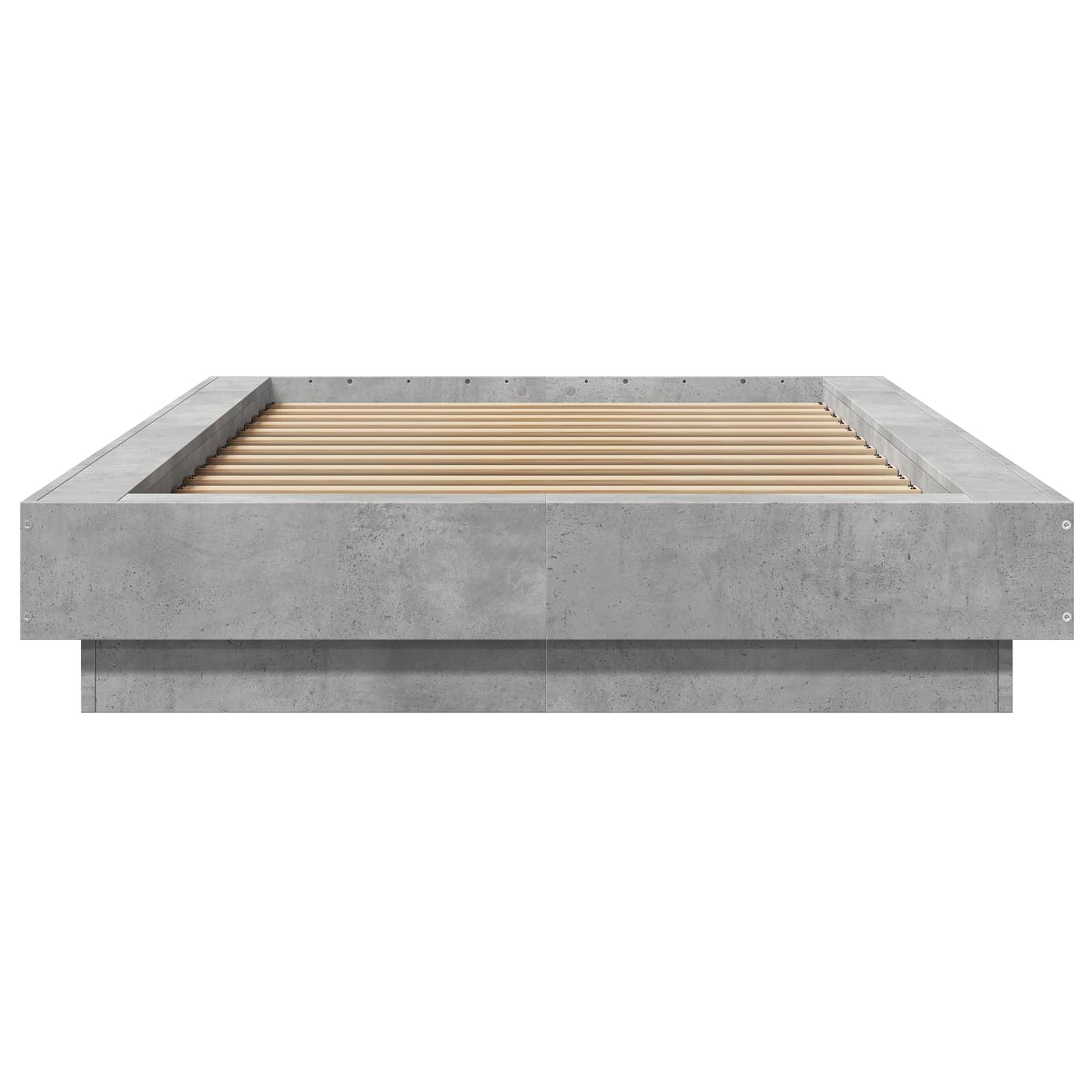 Cadre de lit avec LED Gris béton 80 x 200 cm Bois d'ingénierie - XIOS