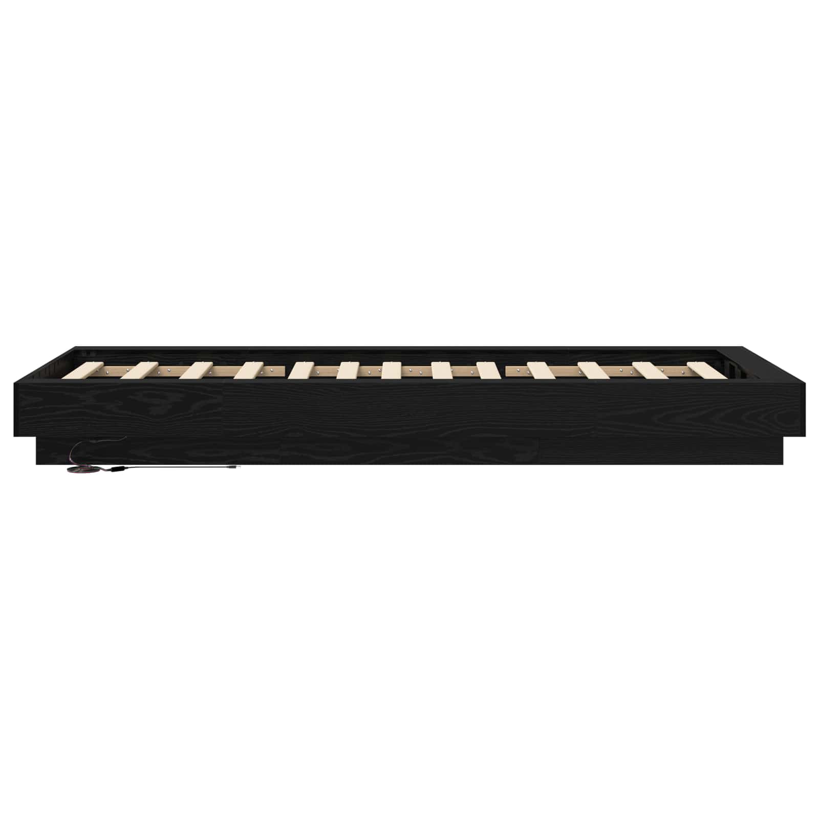 Cadre de lit avec LED Chêne noir 80 x 200 cm Bois d'ingénierie - XIOS