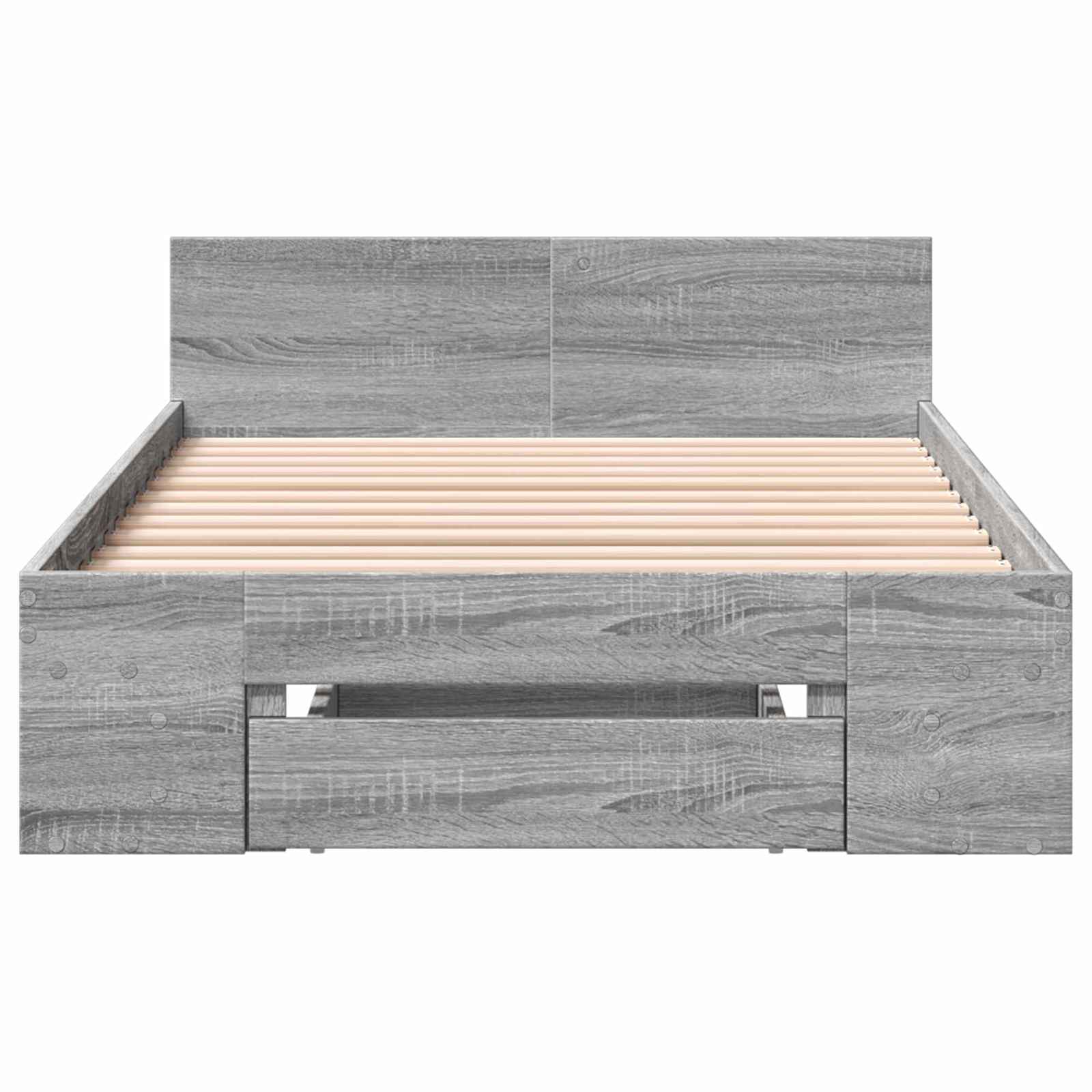 Cadre de lit avec rangement avec tiroir Sonoma gris 80 x 200 cm