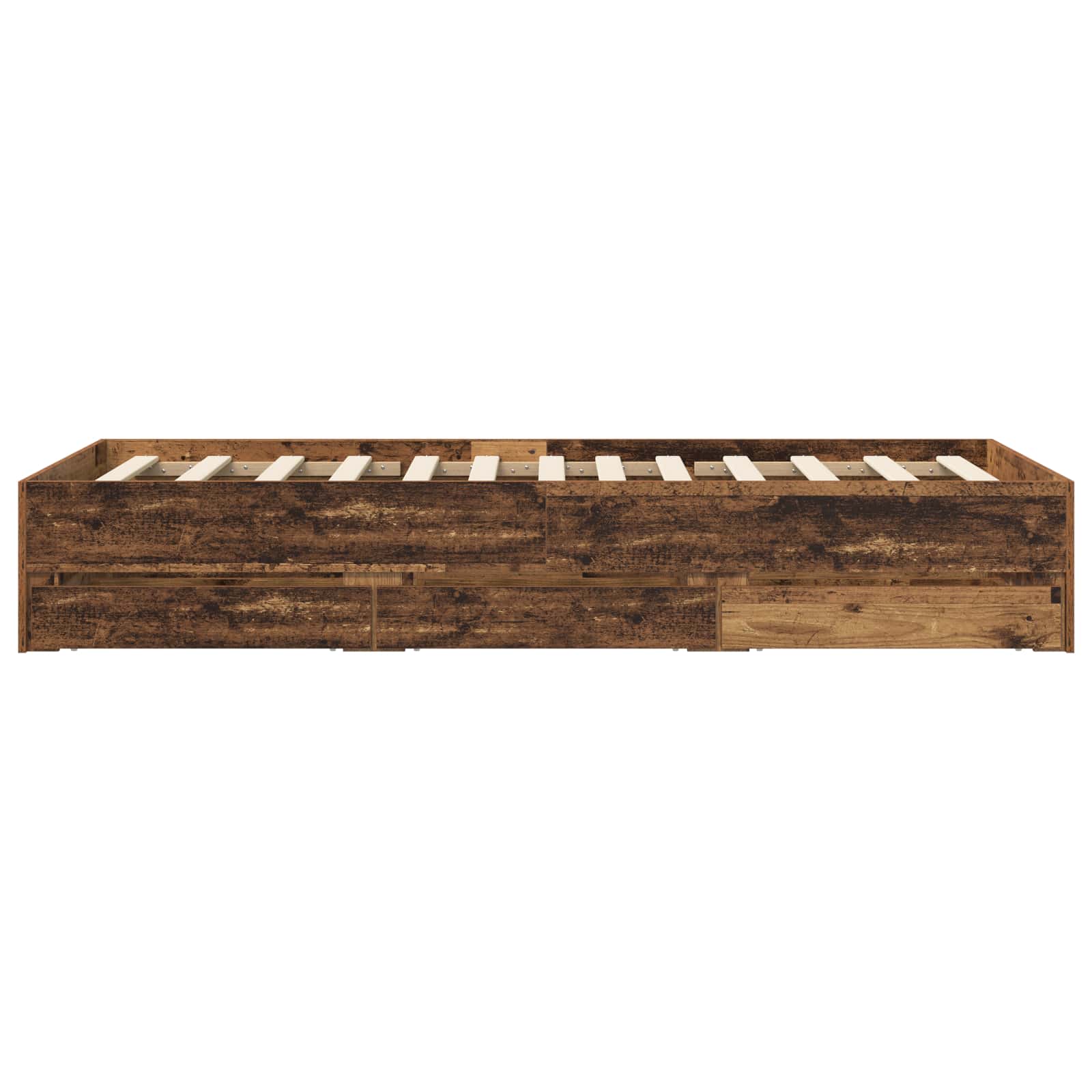 Cadre de lit avec rangement avec tiroir Bois ancien 80 x 200 cm