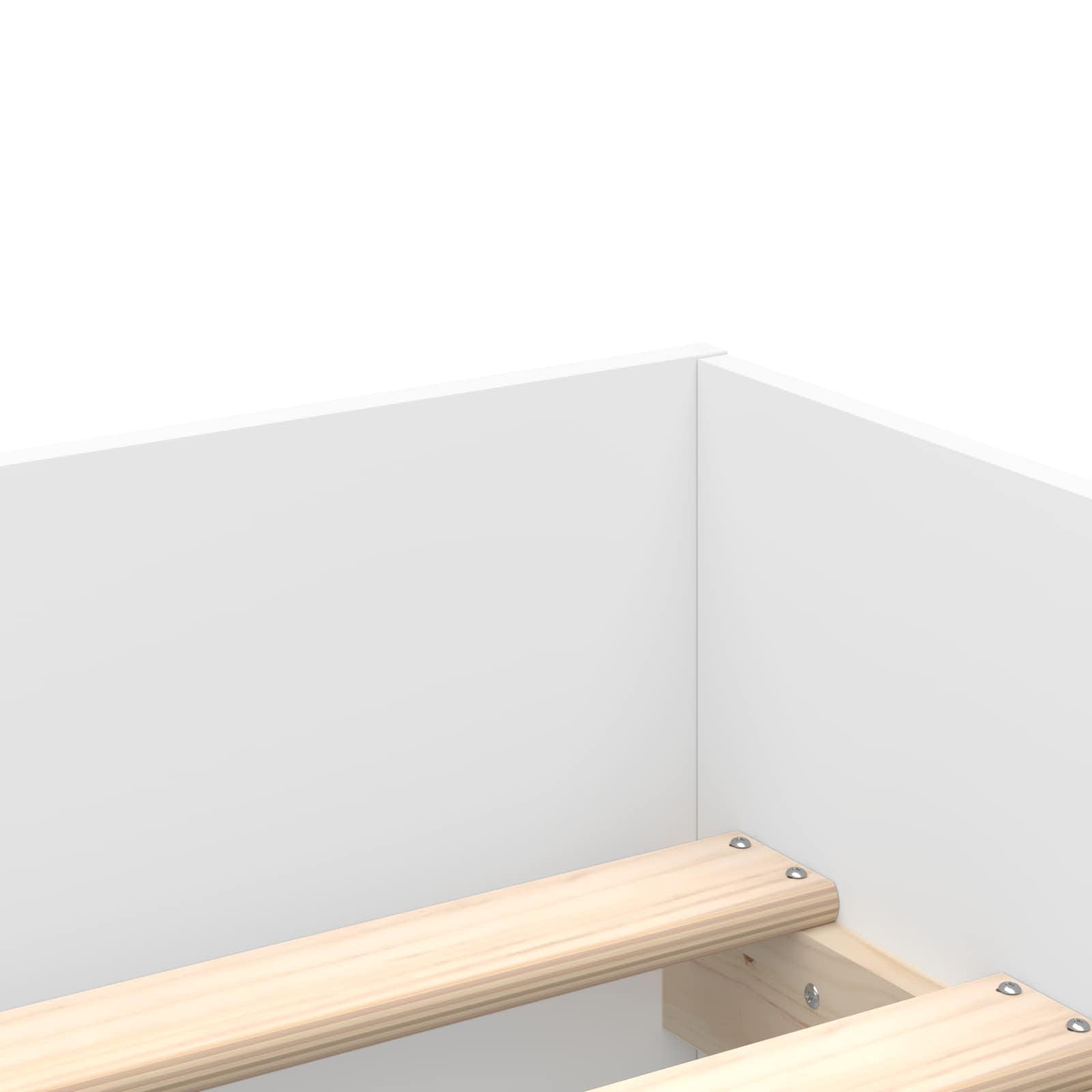 Cadre de lit avec rangement Blanc 80 x 200 cm Bois d'ingénierie