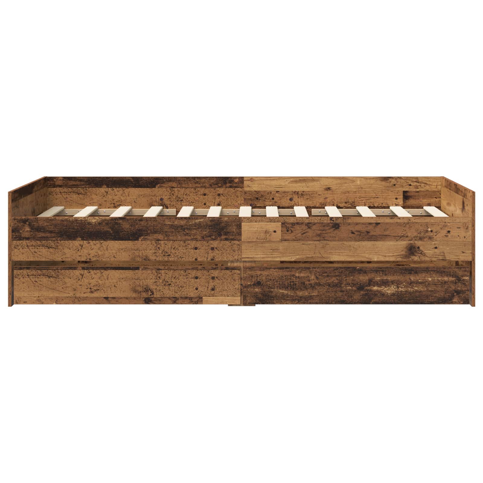 Cadre de lit avec rangement Bois ancien 80 x 200 cm
