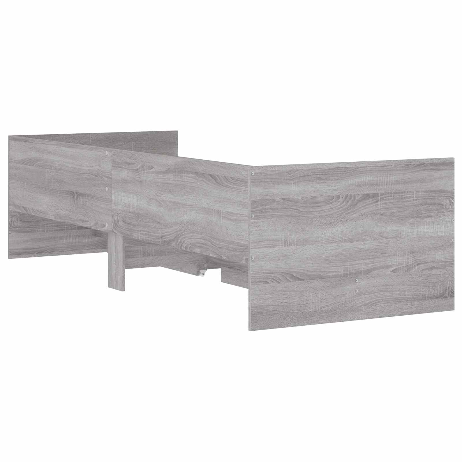 Cadre de lit avec rangement Gris béton 80 x 200 cm