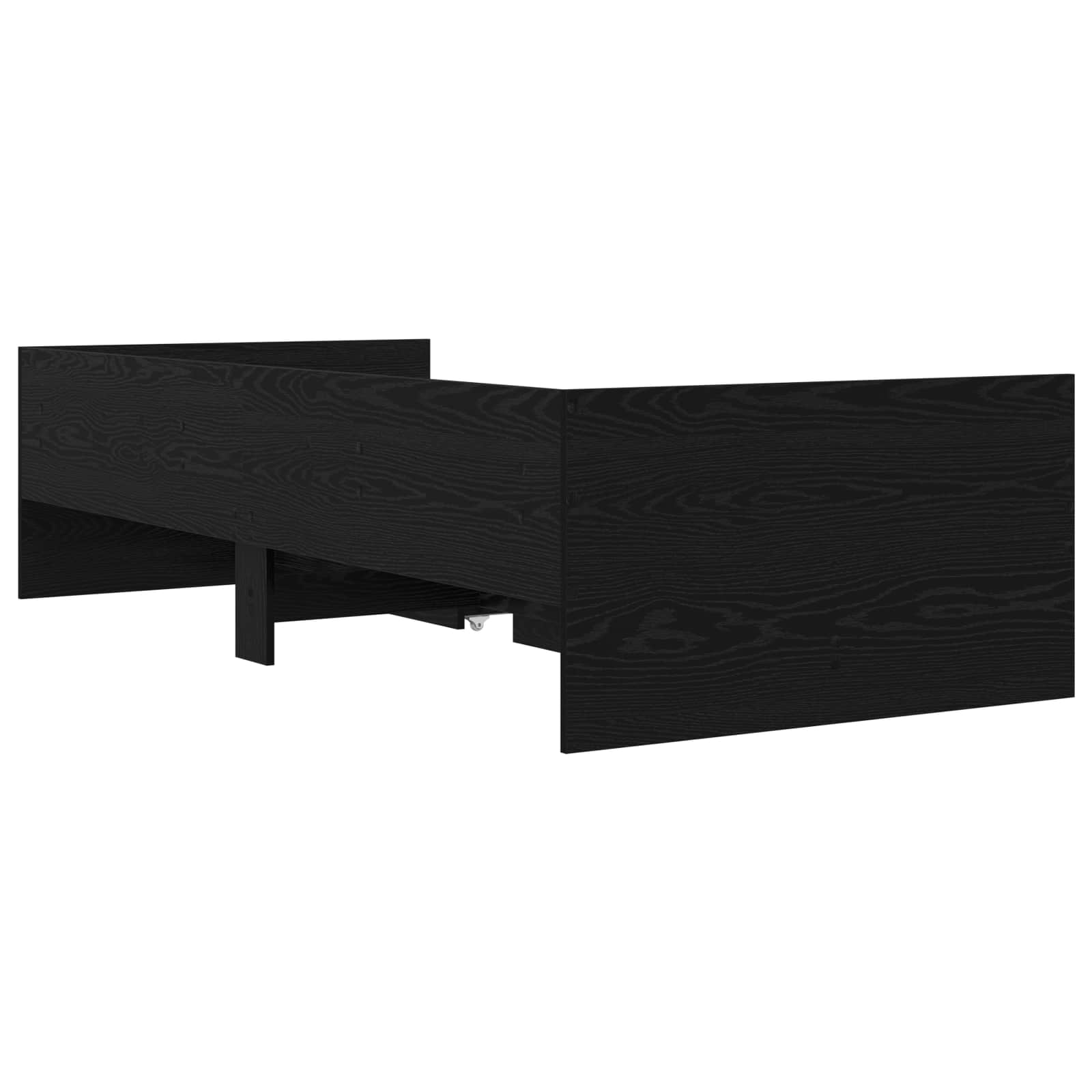 Cadre de lit avec rangement Chêne noir 80 x 200 cm