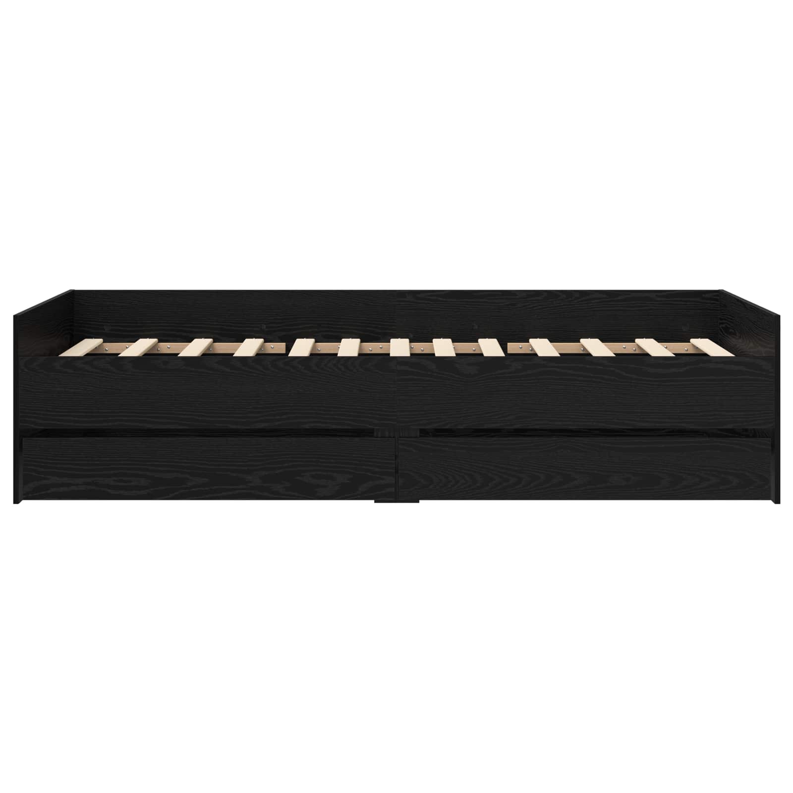 Cadre de lit avec rangement Chêne noir 80 x 200 cm