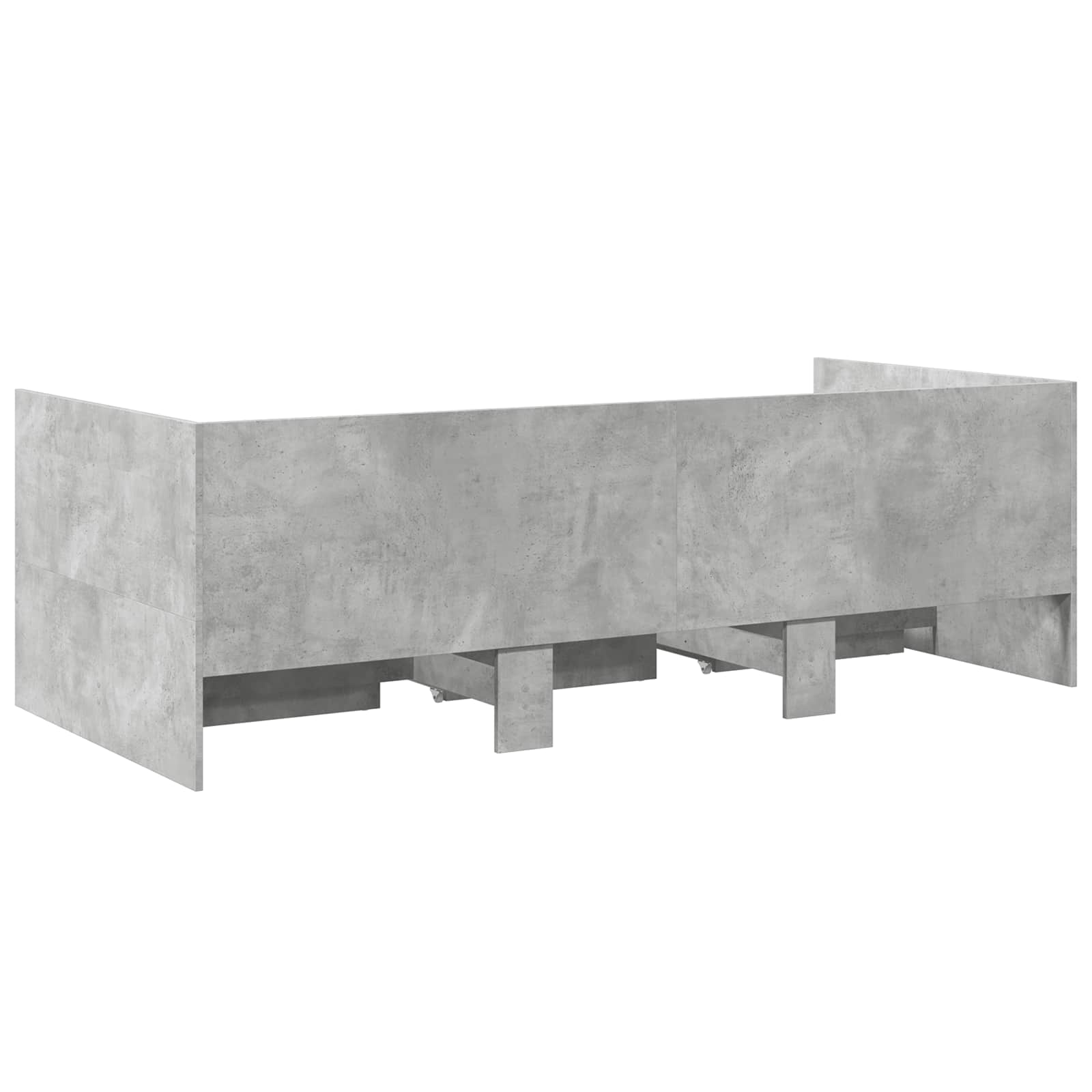 Lit d'appoint avec tiroir Gris béton Bois d'ingénierie