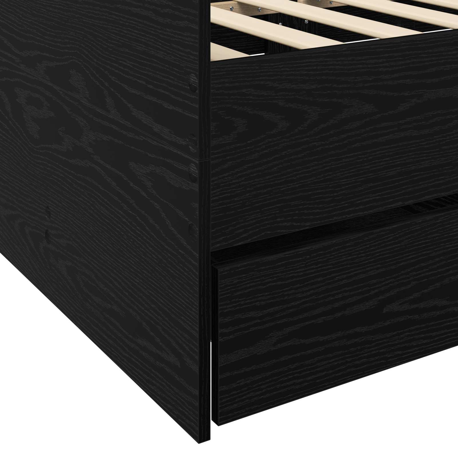 Lit d'appoint avec tiroir Chêne noir Bois d'ingénierie - XIOS