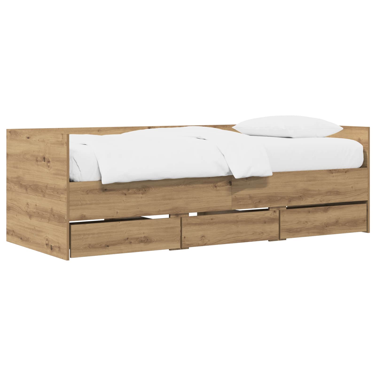 Lit d'appoint avec tiroir Chêne artisanal Bois d'ingénierie - XIOS