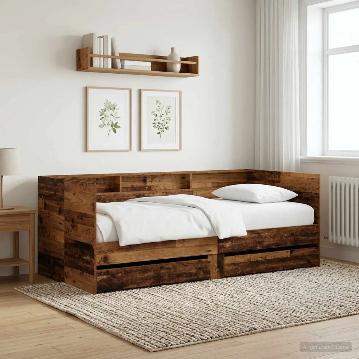 Lit d’appoint avec tiroir Bois ancien Bois d’ingénierie - XIOS