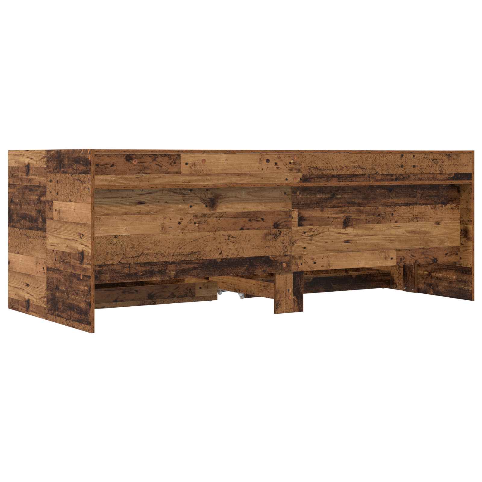 Lit d'appoint avec tiroir Bois ancien Bois d'ingénierie