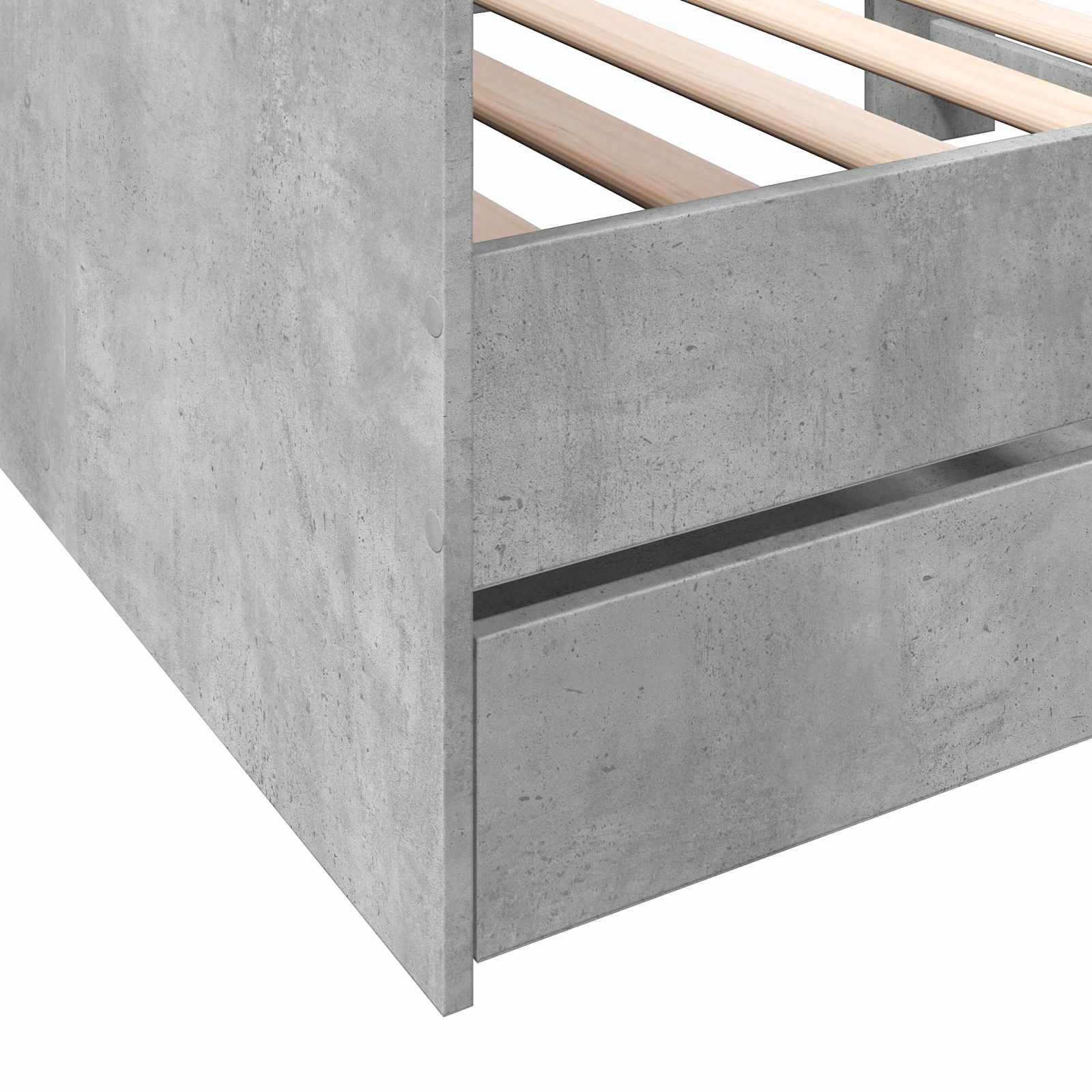 Lit d'appoint avec tiroir Gris béton Bois d'ingénierie - XIOS
