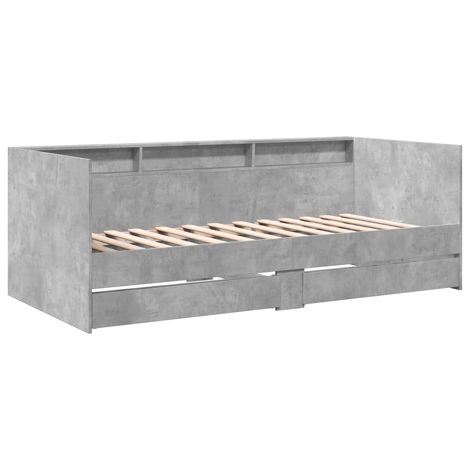 Lit d'appoint avec tiroir Gris béton Bois d'ingénierie - XIOS