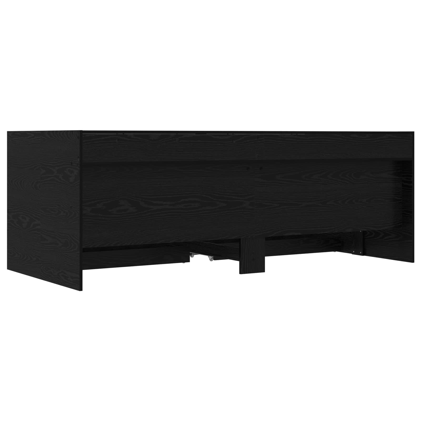 Lit d'appoint avec tiroir Chêne noir Bois d'ingénierie
