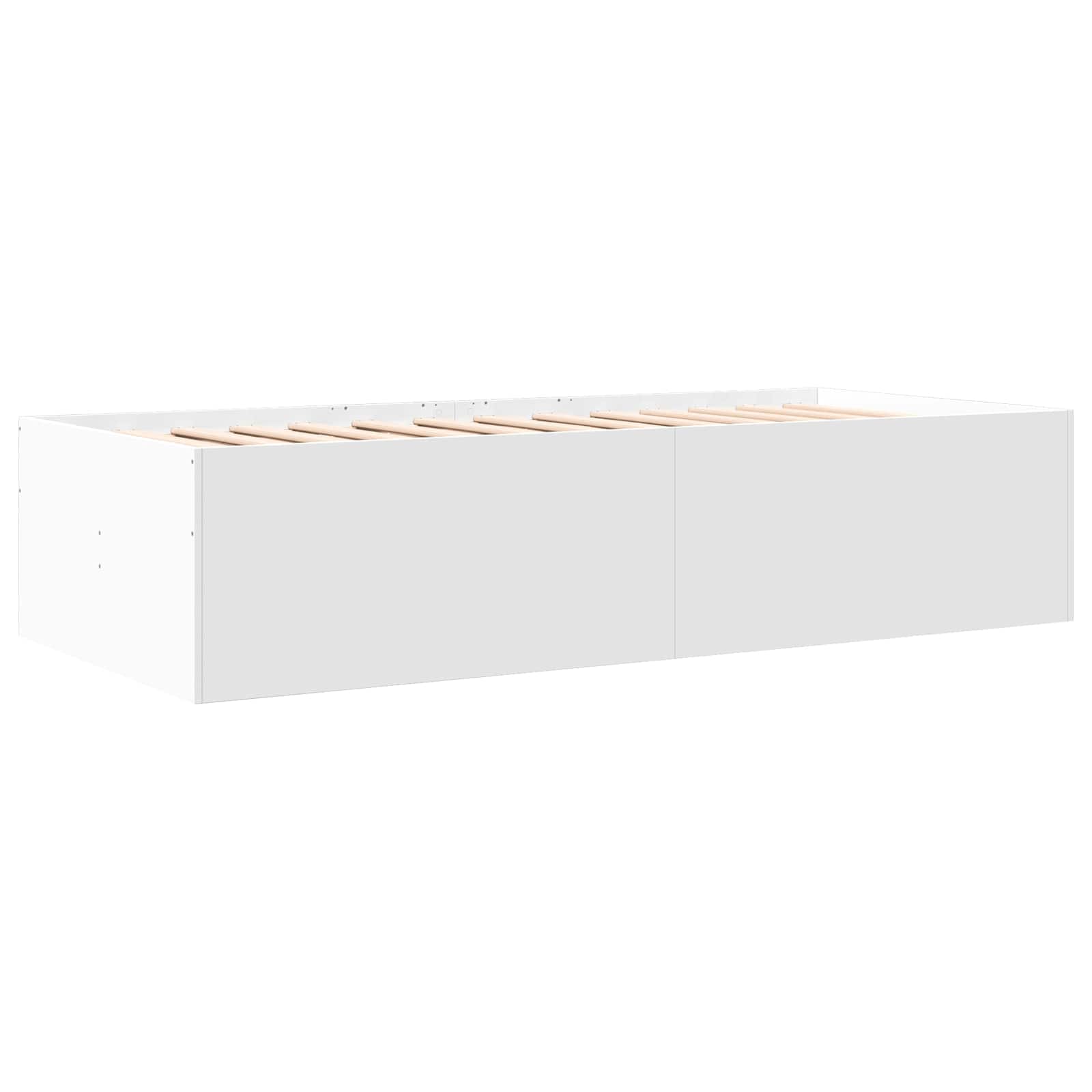 Cadre de lit avec rangement Blanc 80 x 200 cm Bois d'ingénierie
