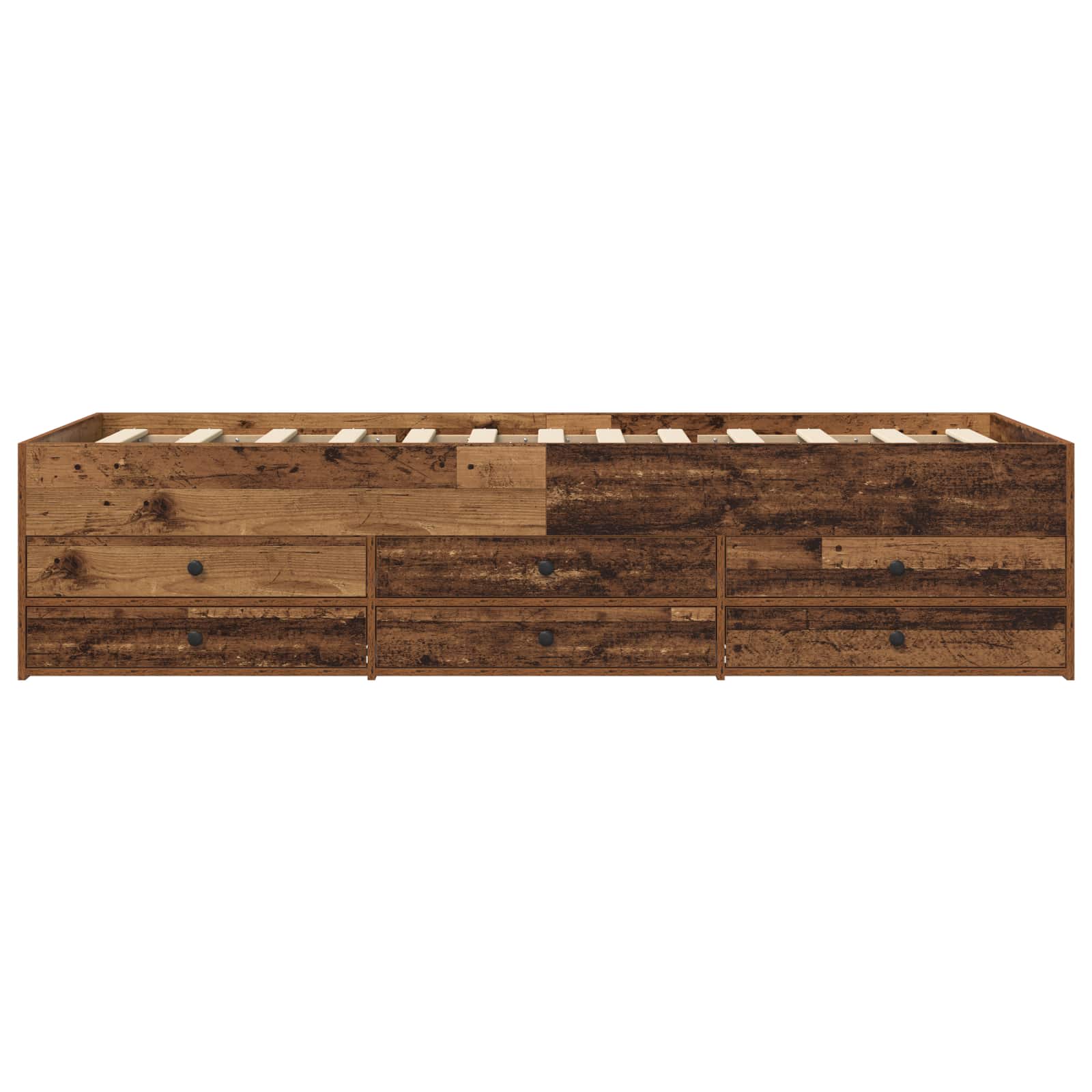 Cadre de lit avec rangement avec tiroir Bois ancien 80 x 200 cm