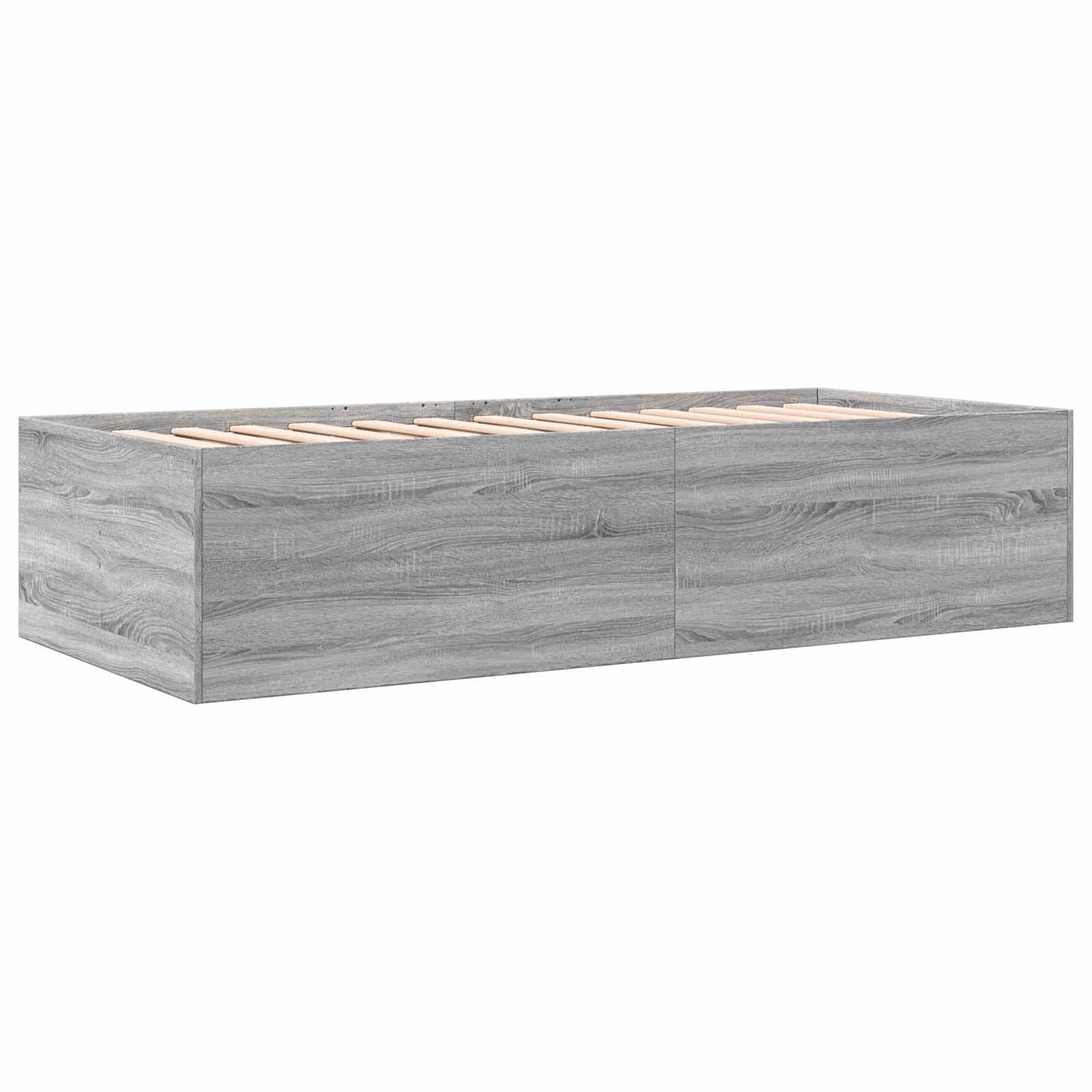 Cadre de lit avec rangement avec tiroir Sonoma gris 80 x 200 cm - XIOS