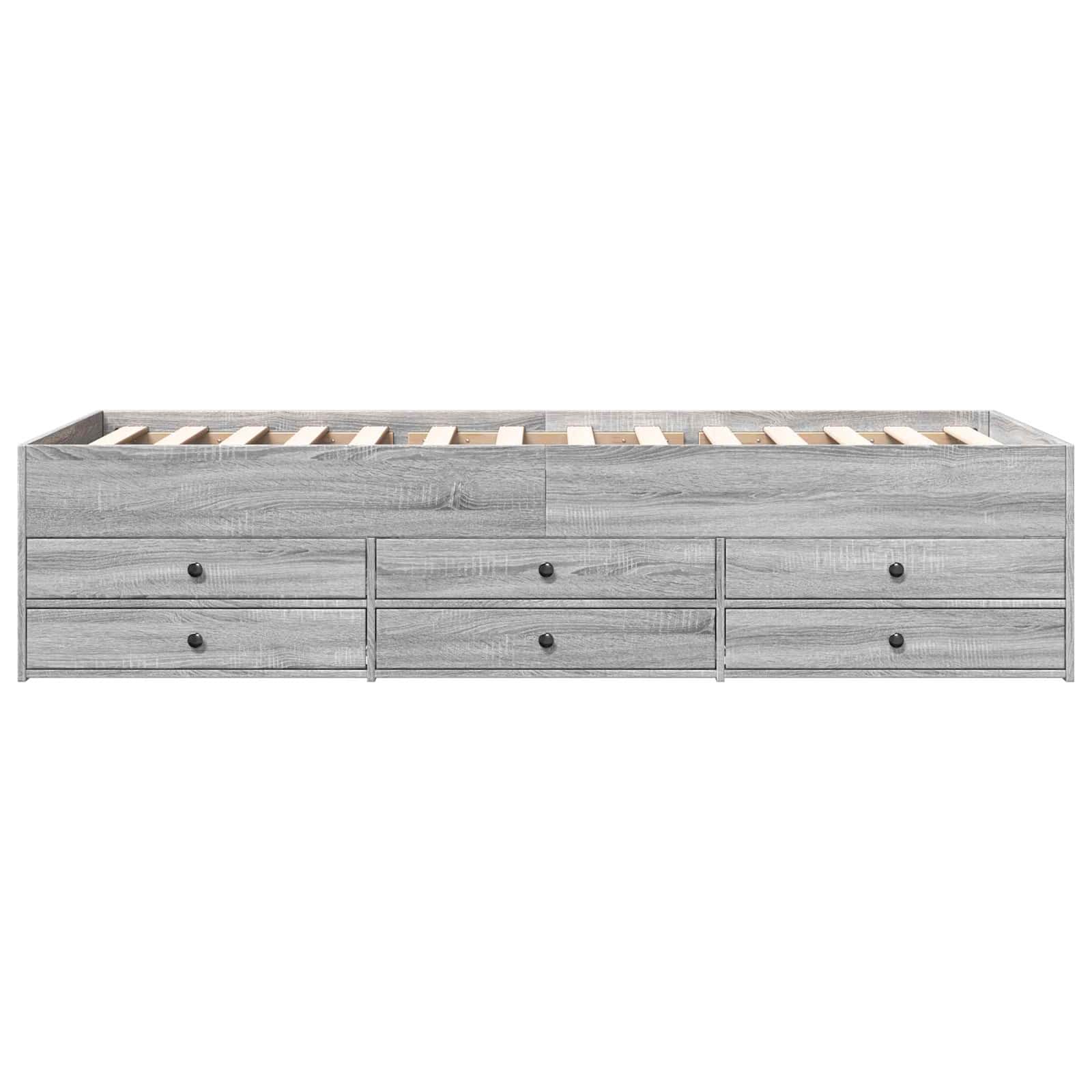 Cadre de lit avec rangement avec tiroir Sonoma gris 80 x 200 cm - XIOS
