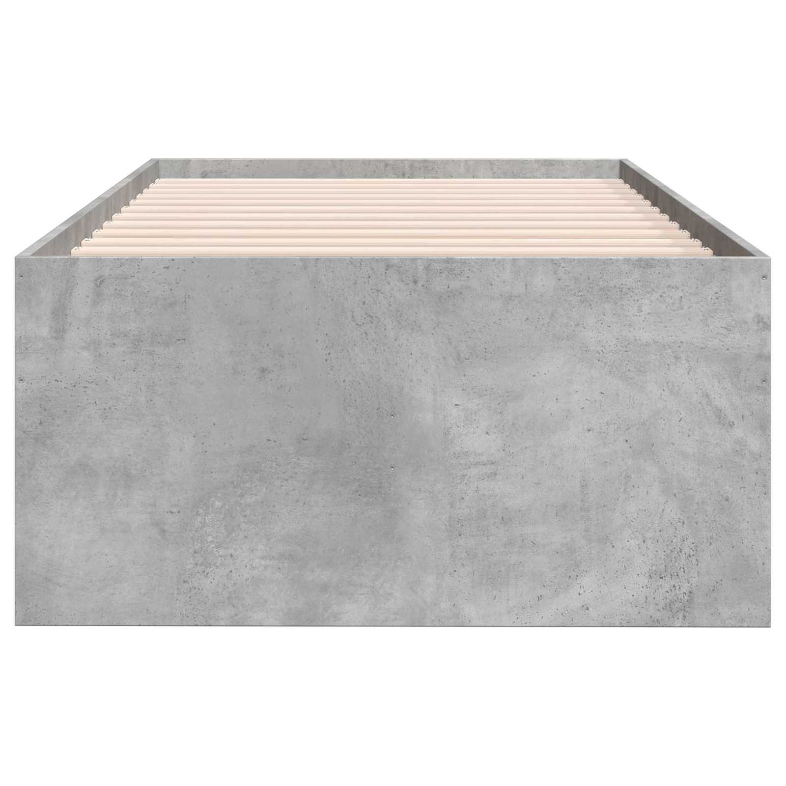 Cadre de lit avec rangement avec tiroir Gris béton 80 x 200 cm - XIOS