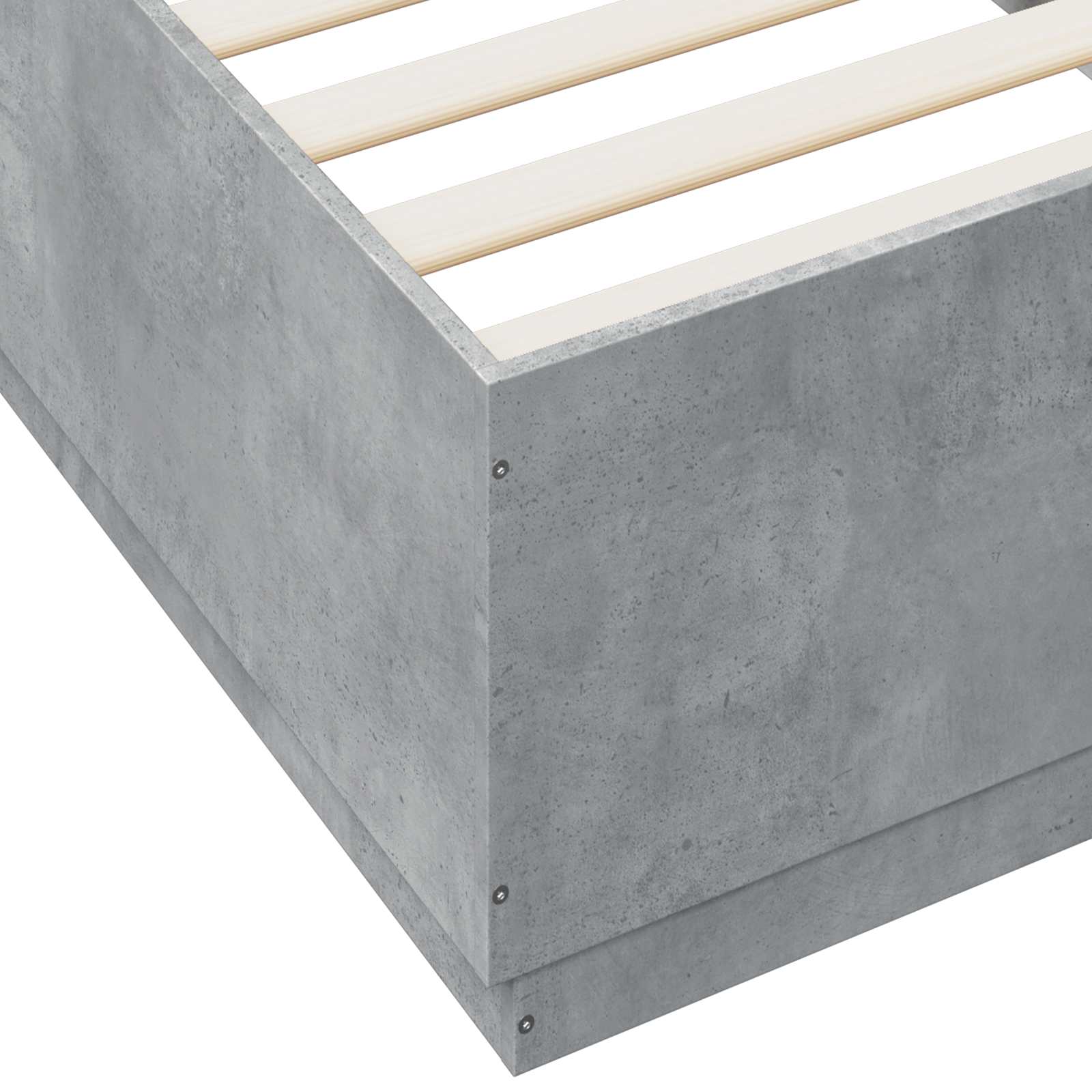 Cadre de lit Gris béton 80 x 200 cm Bois d'ingénierie