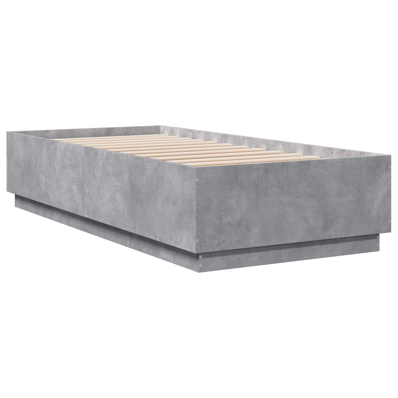 Cadre de lit Gris béton 80 x 200 cm Bois d'ingénierie