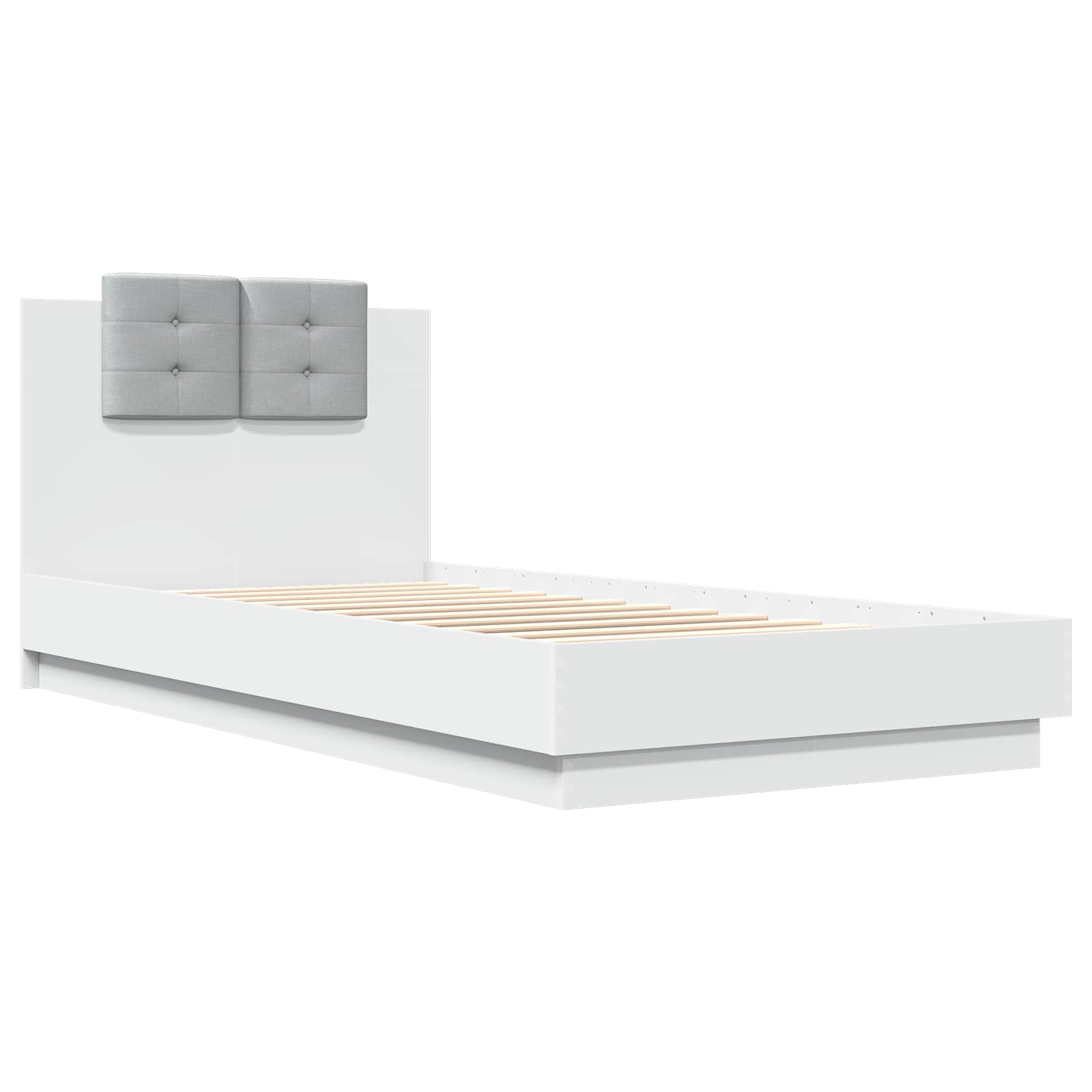 Cadre de lit avec tête de lit Blanc Bois d'ingénierie - XIOS